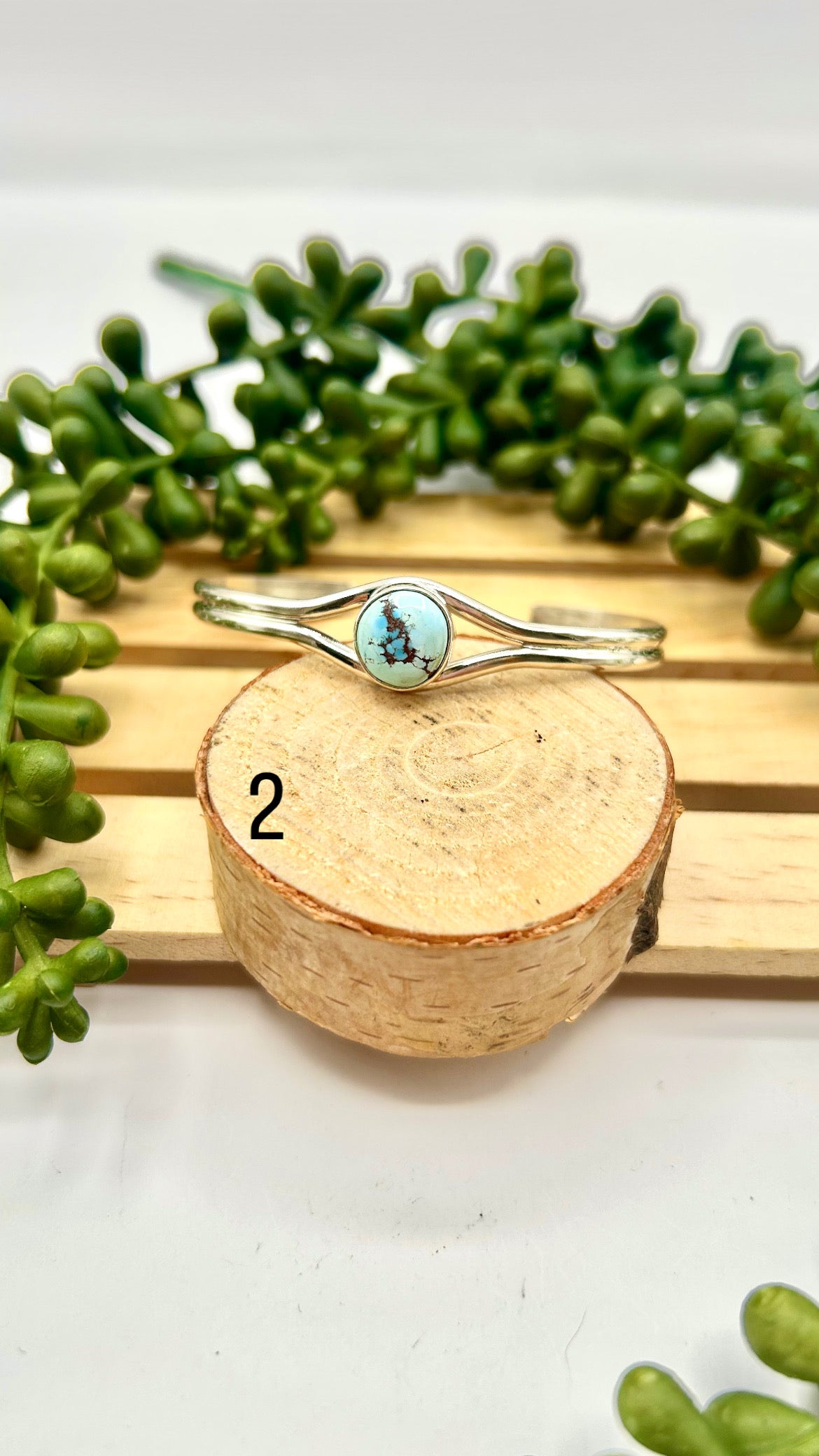 Navajo Made Golden Hill Turquoise & Sterling Silver Cuff Bracelet