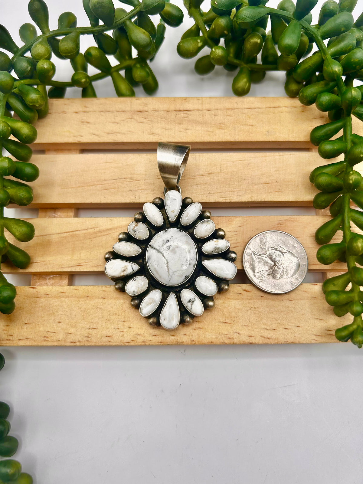 Kathleen Chavez White Buffalo & Sterling Silver Pendant