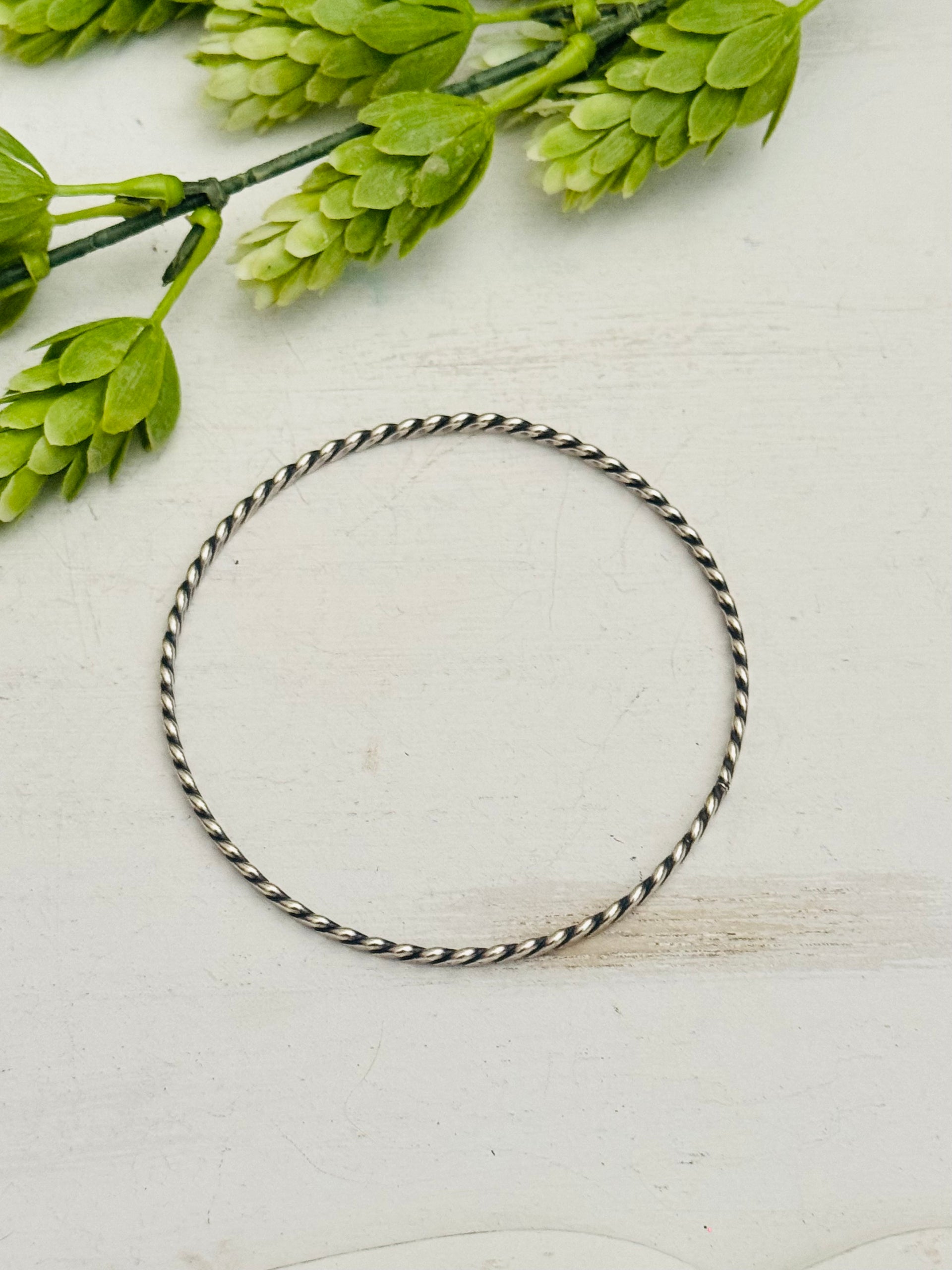 Navajo Made Sterling Silver Bangle Bracelet