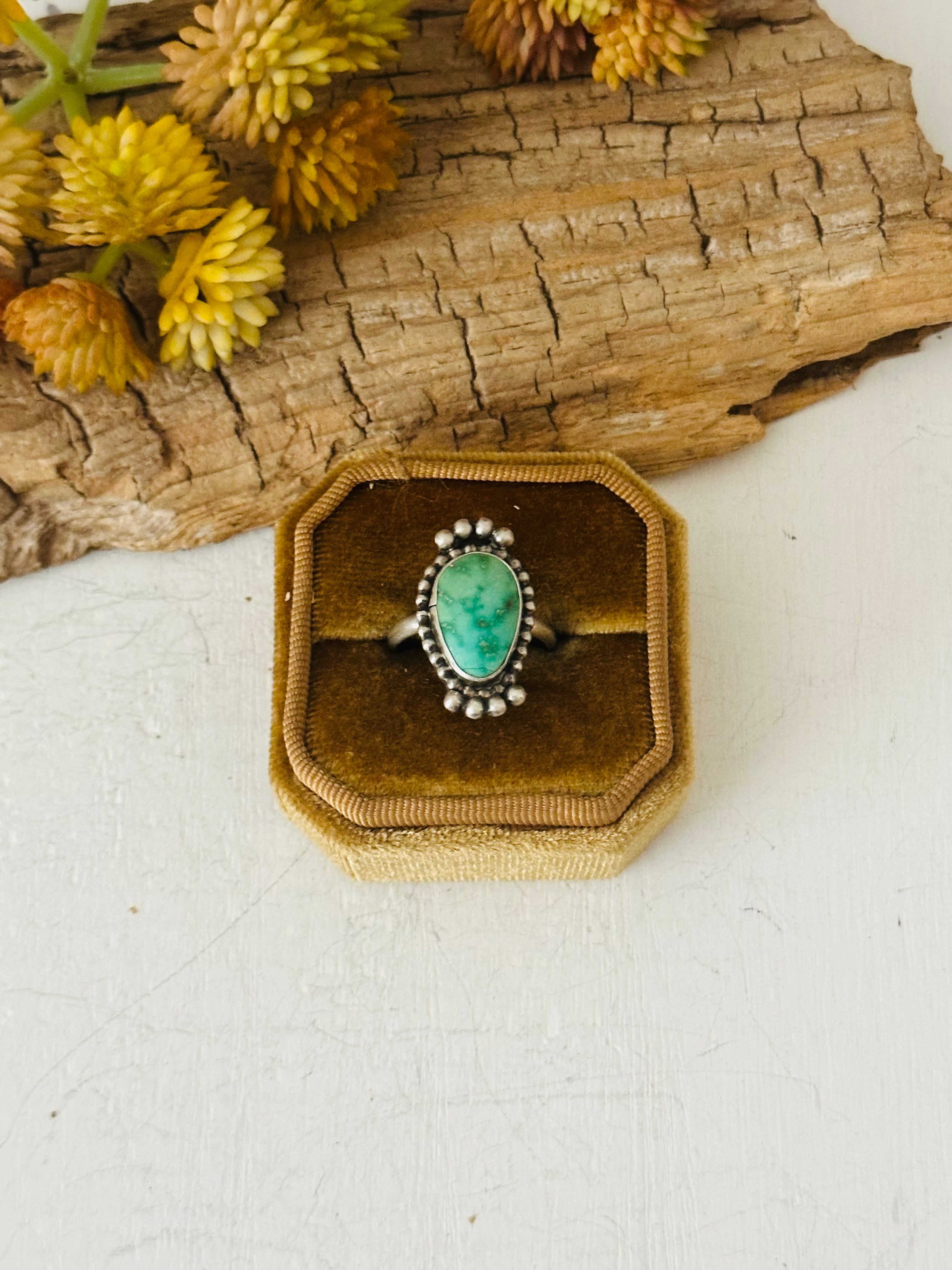 Navajo Made Turquoise & Sterling Silver Ring