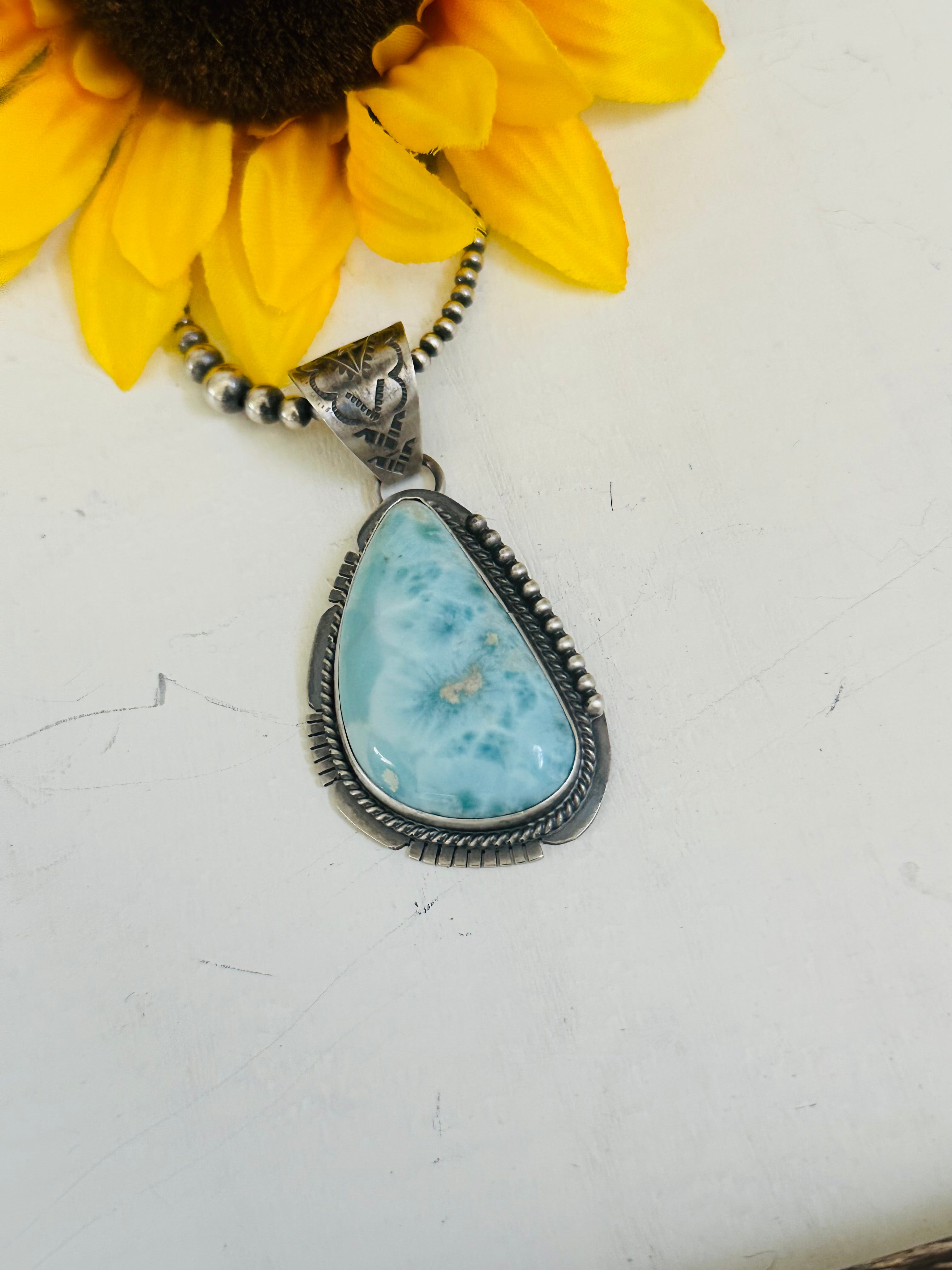 Jon Nelson Larimar & Sterling Silver Pendant