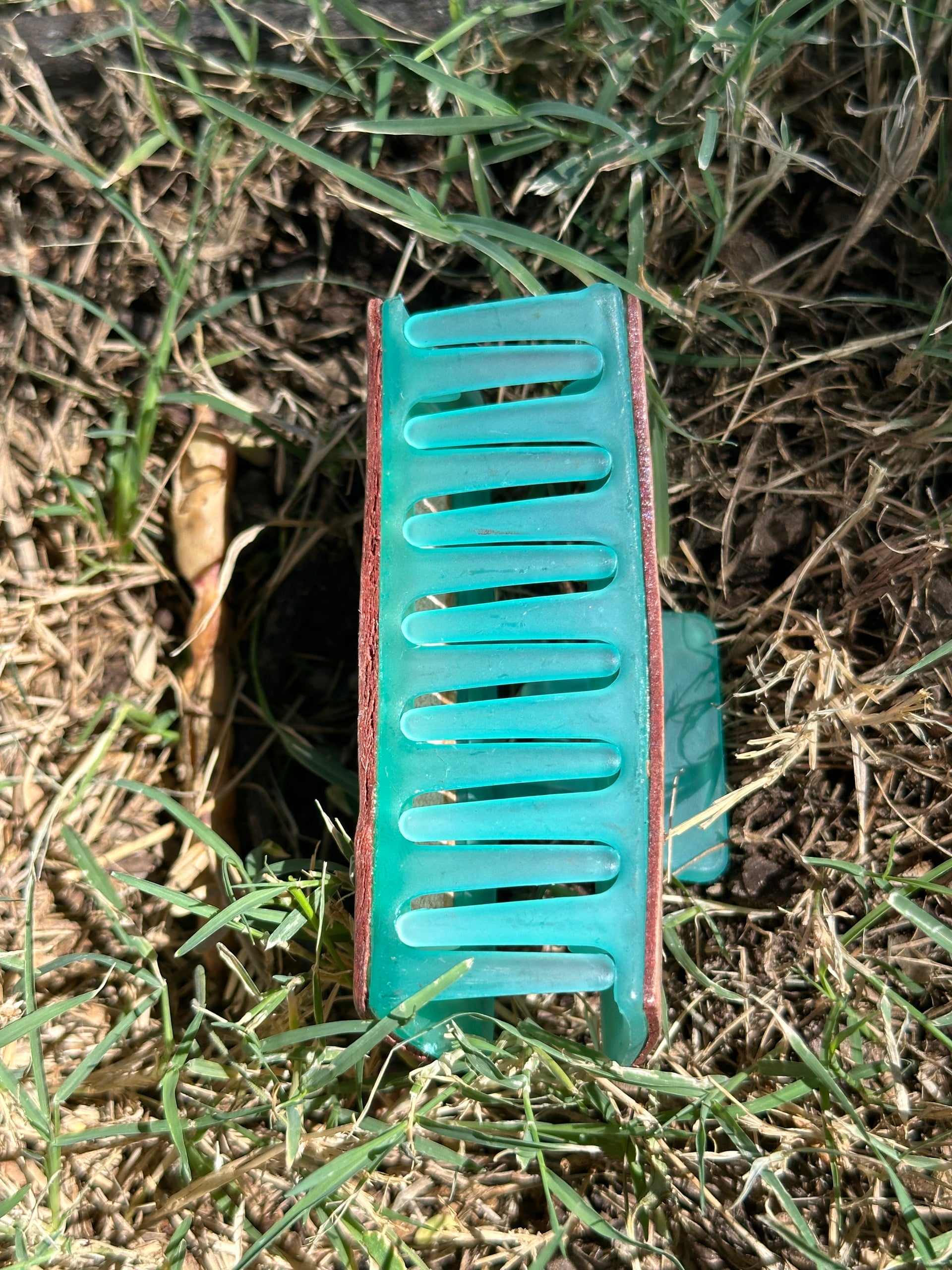 Genuine Tooled Leather Hair Clip