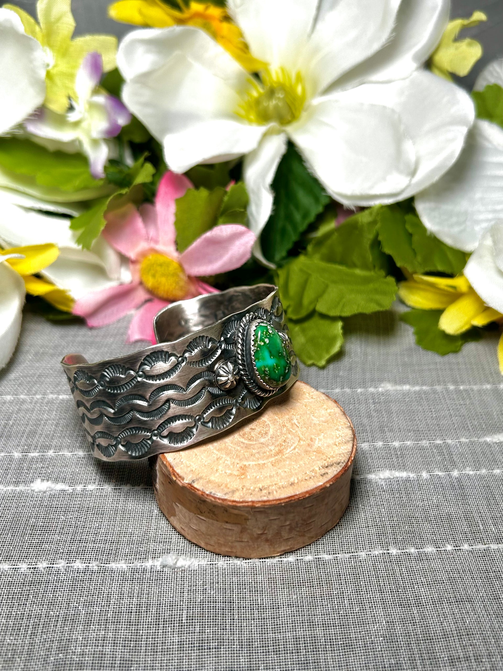 Kevin Billah Sonoran Gold Turquoise & Sterling Silver Cuff Bracelet