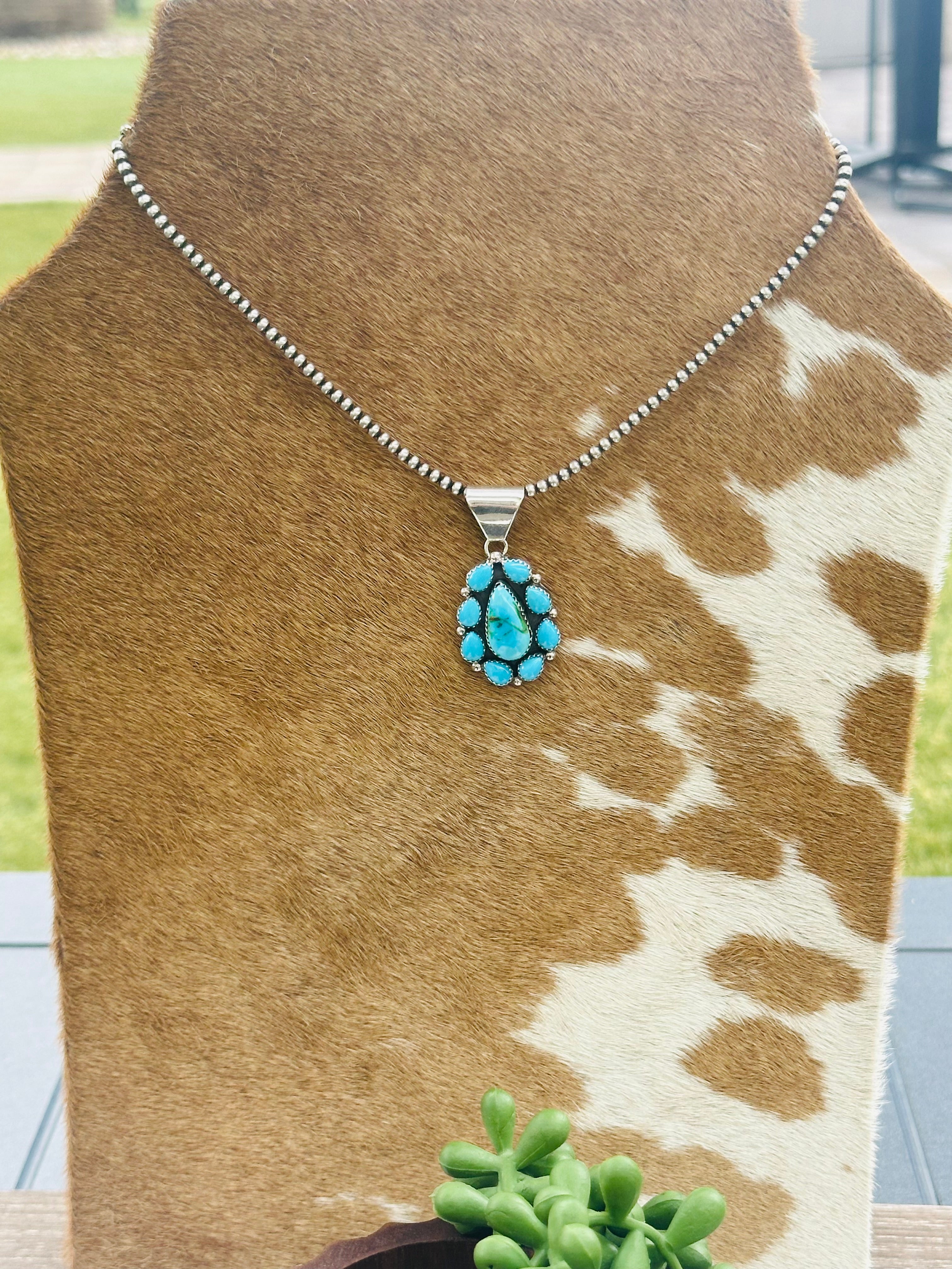 Julia Etsitty Multi Turquoise & Sterling Silver Pendants