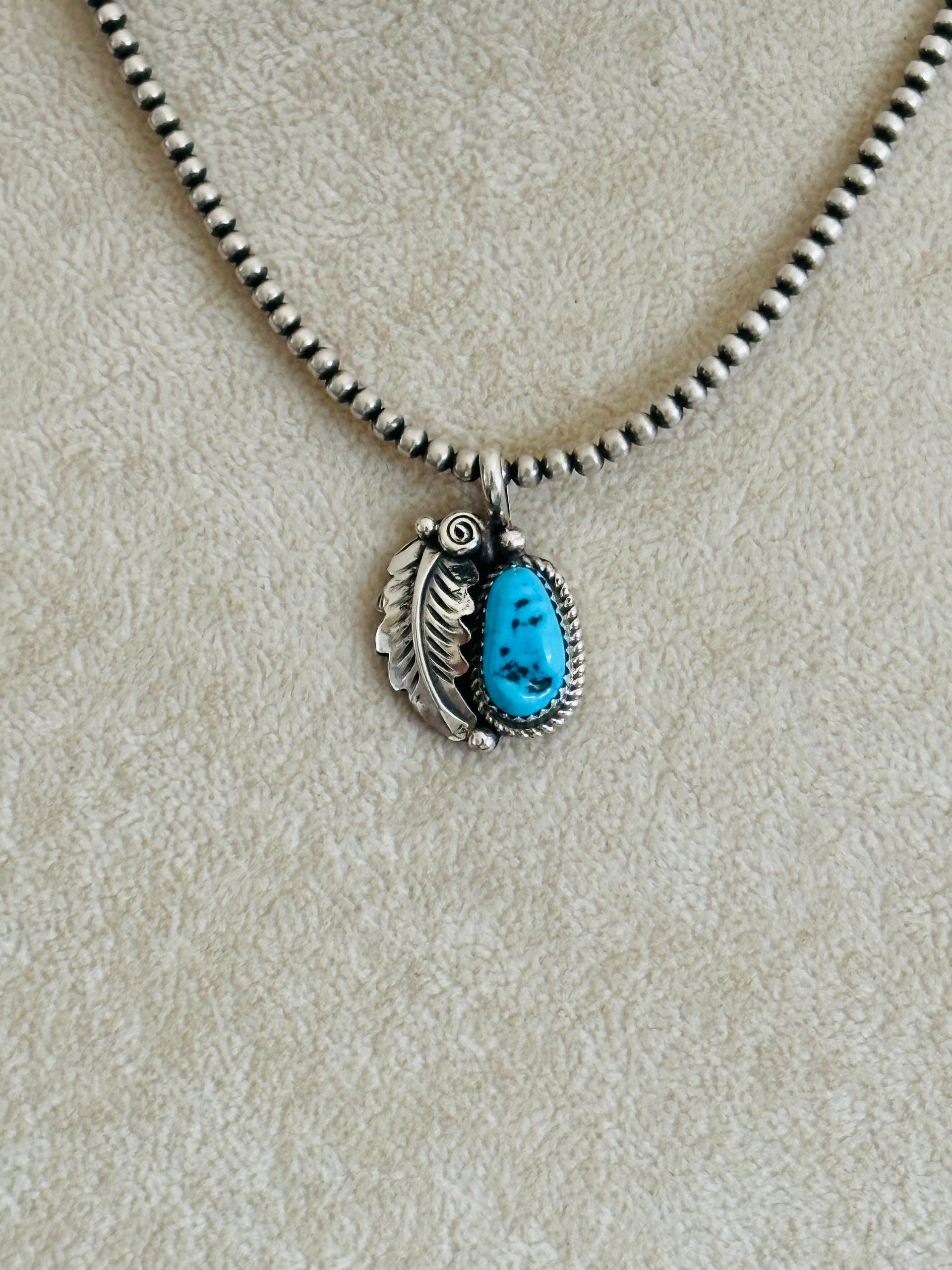 Julia Etsitty Kingman Turquoise & Sterling Silver Pendants