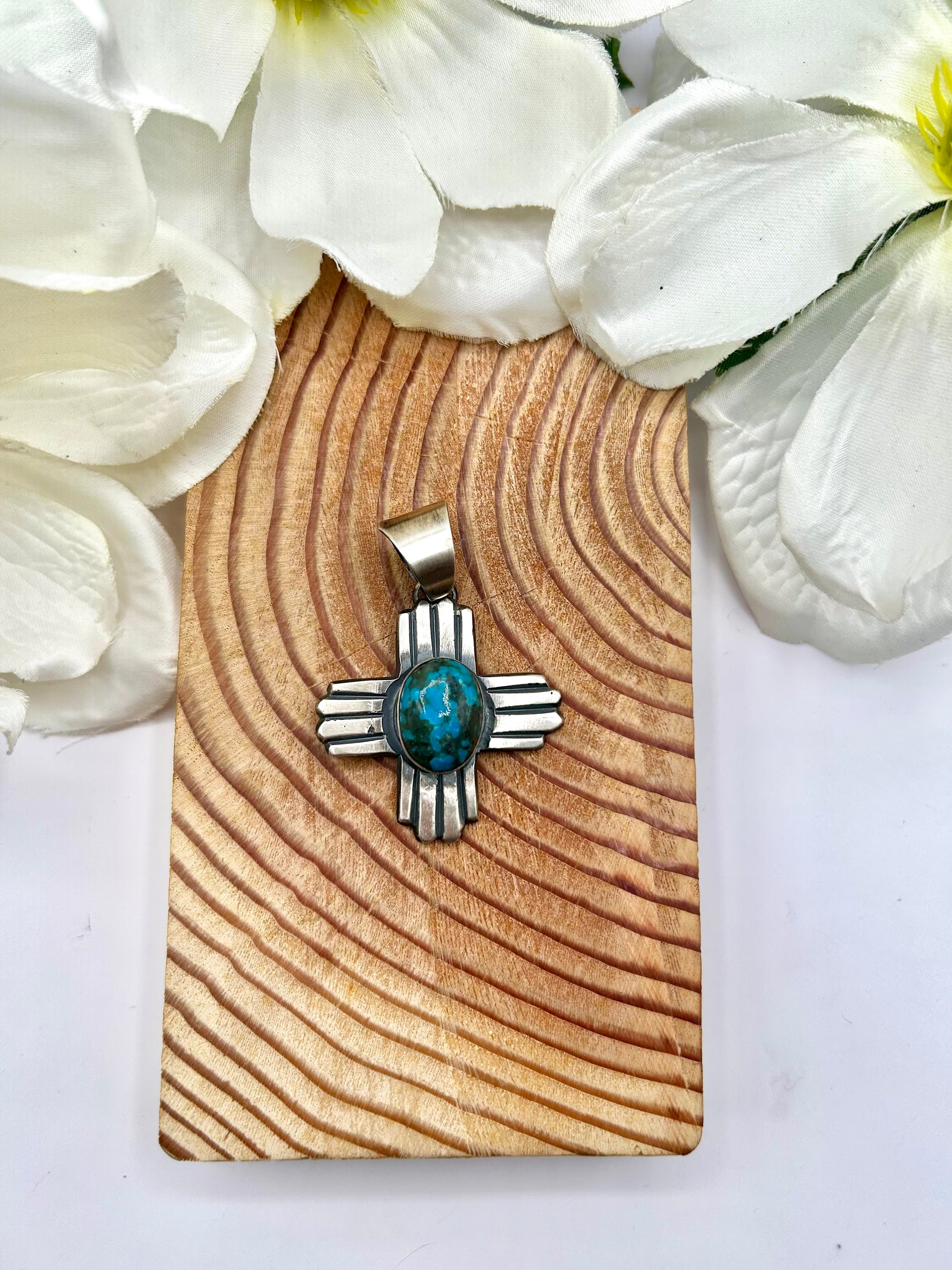 Chimney Butte Kingman Turquoise & Sterling Silver Pendant