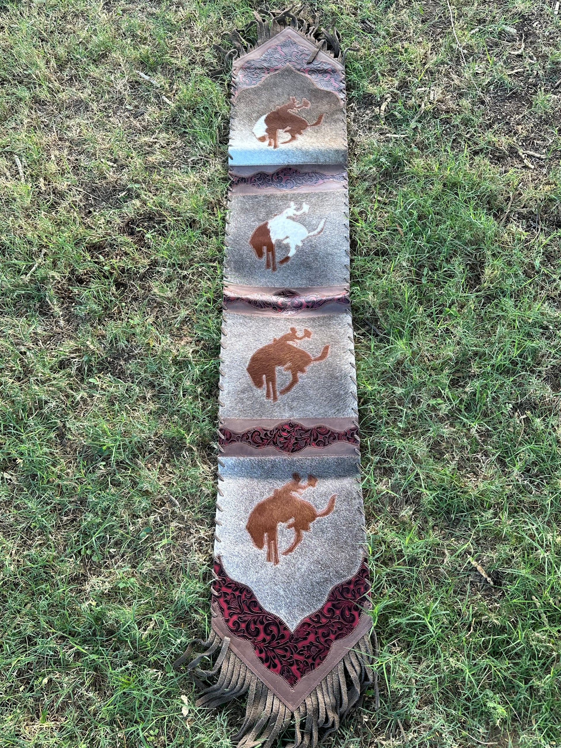 Genuine Leather Cowhide Table Runner