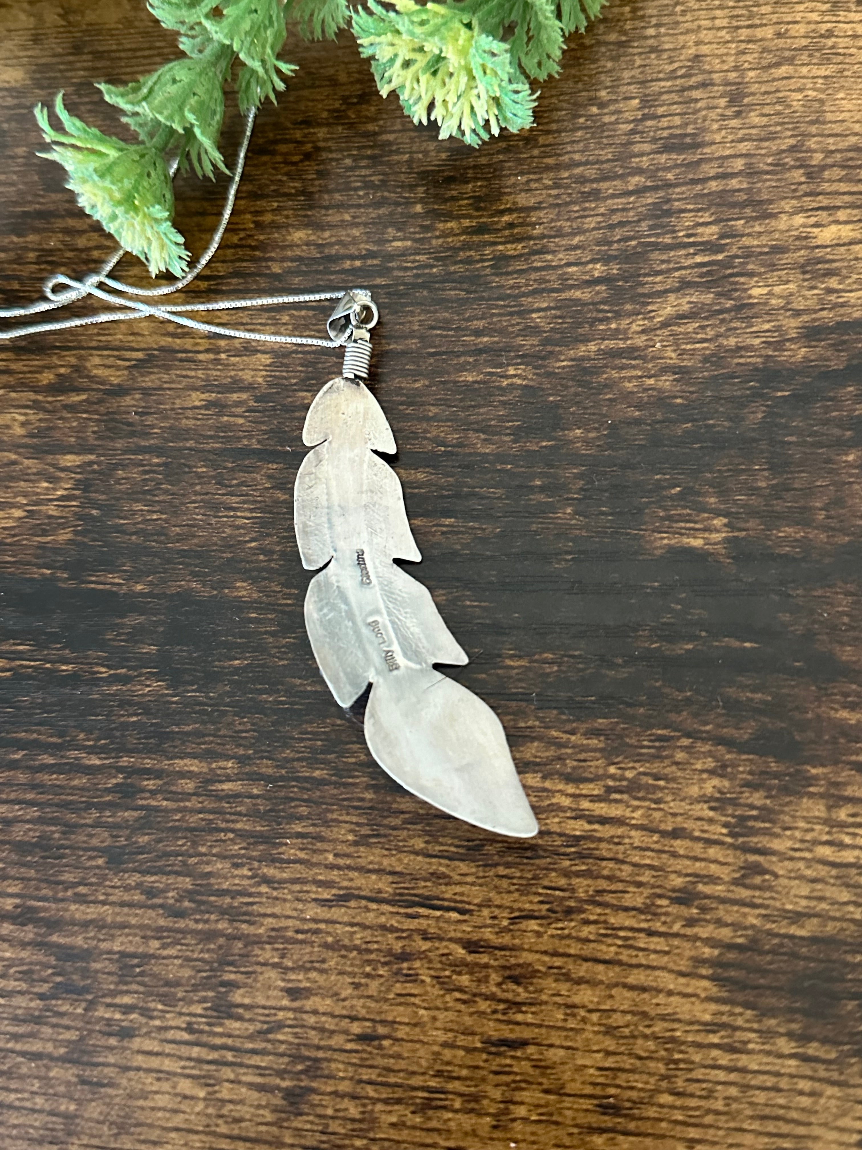 Billy Long Multi Stone & Sterling Silver Feather Necklace Set