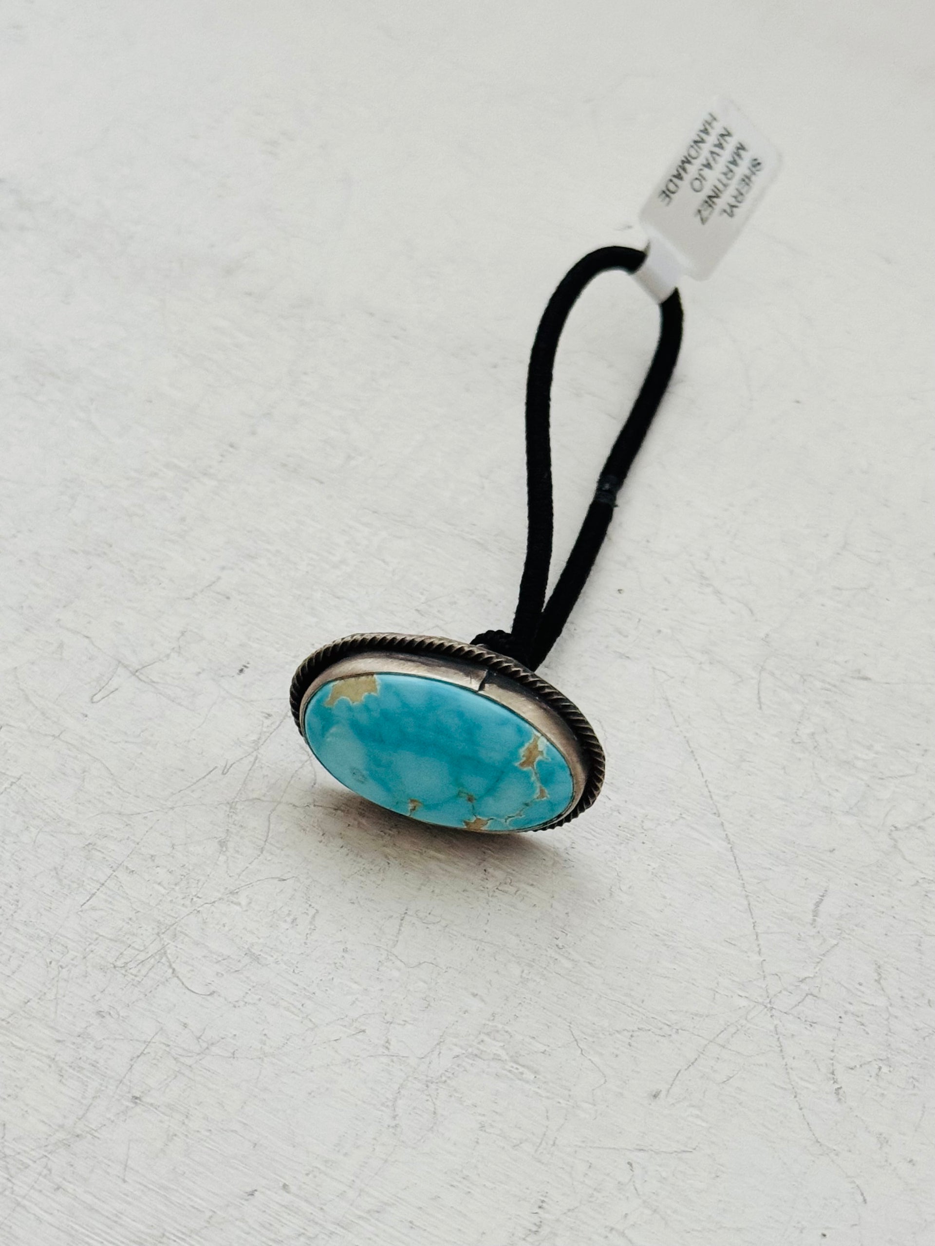 Eddie Yazzie Royston Turquoise & Sterling Silver Ponytail Holder