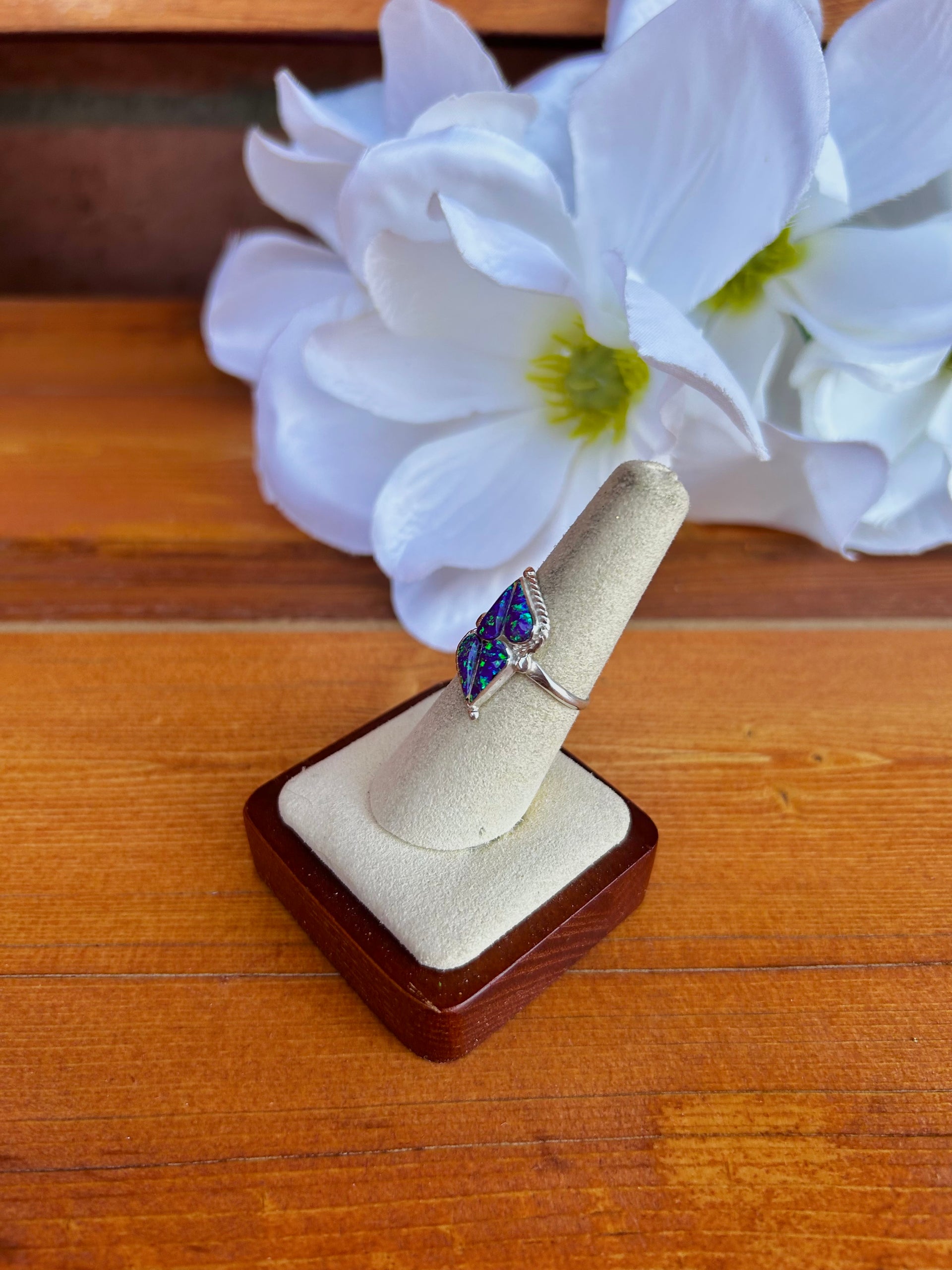 Navajo Made Opal & Sterling Silver Ring