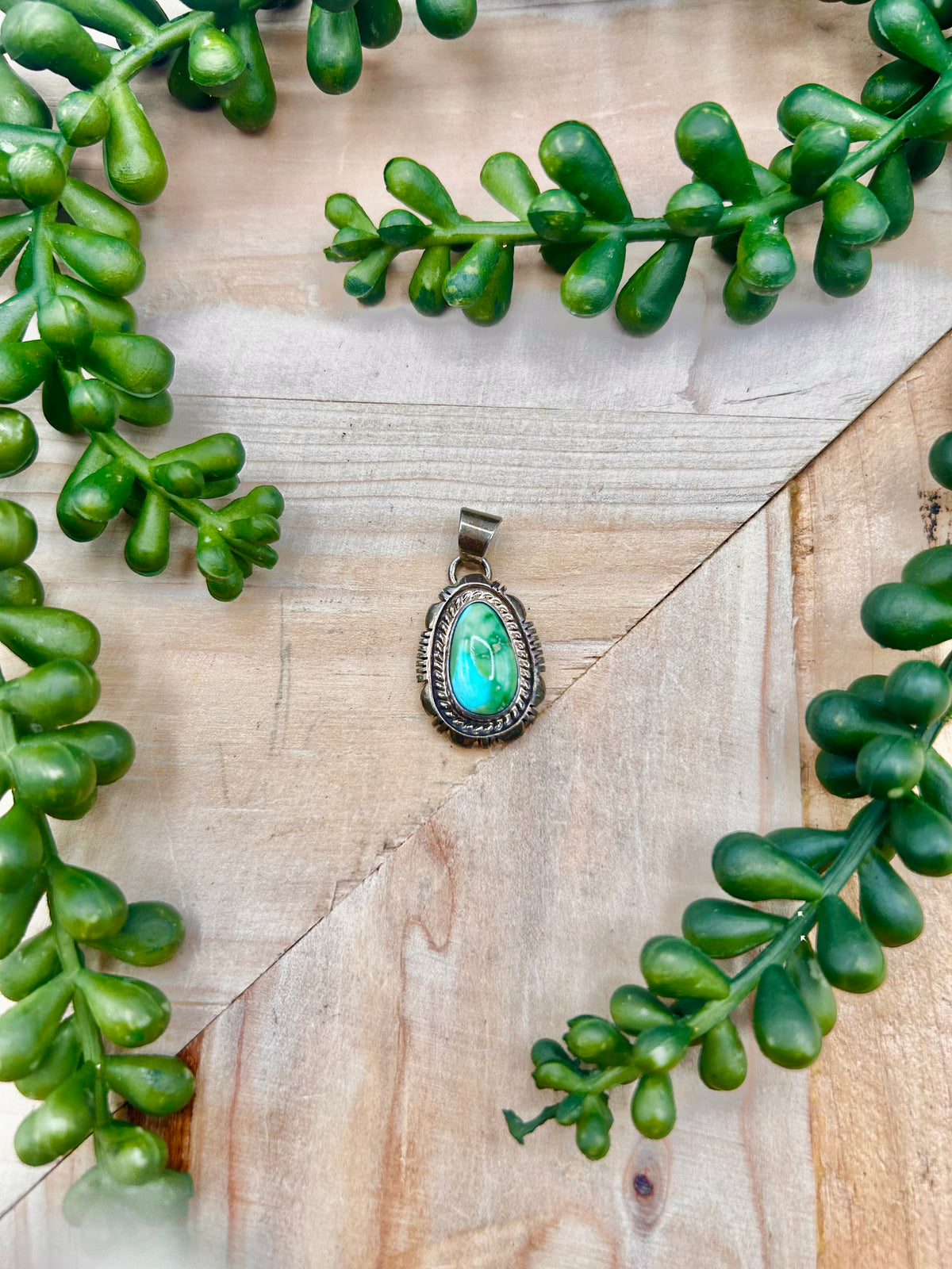 Thomas Francisco Sonoran Mountain Turquoise & Sterling Silver Pendant