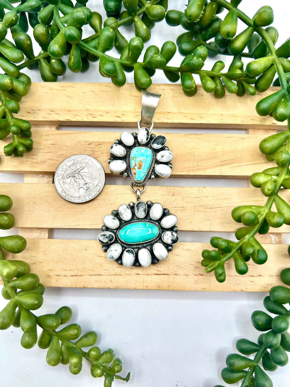 Travis Jim Multi Stone & Sterling Silver Pendant