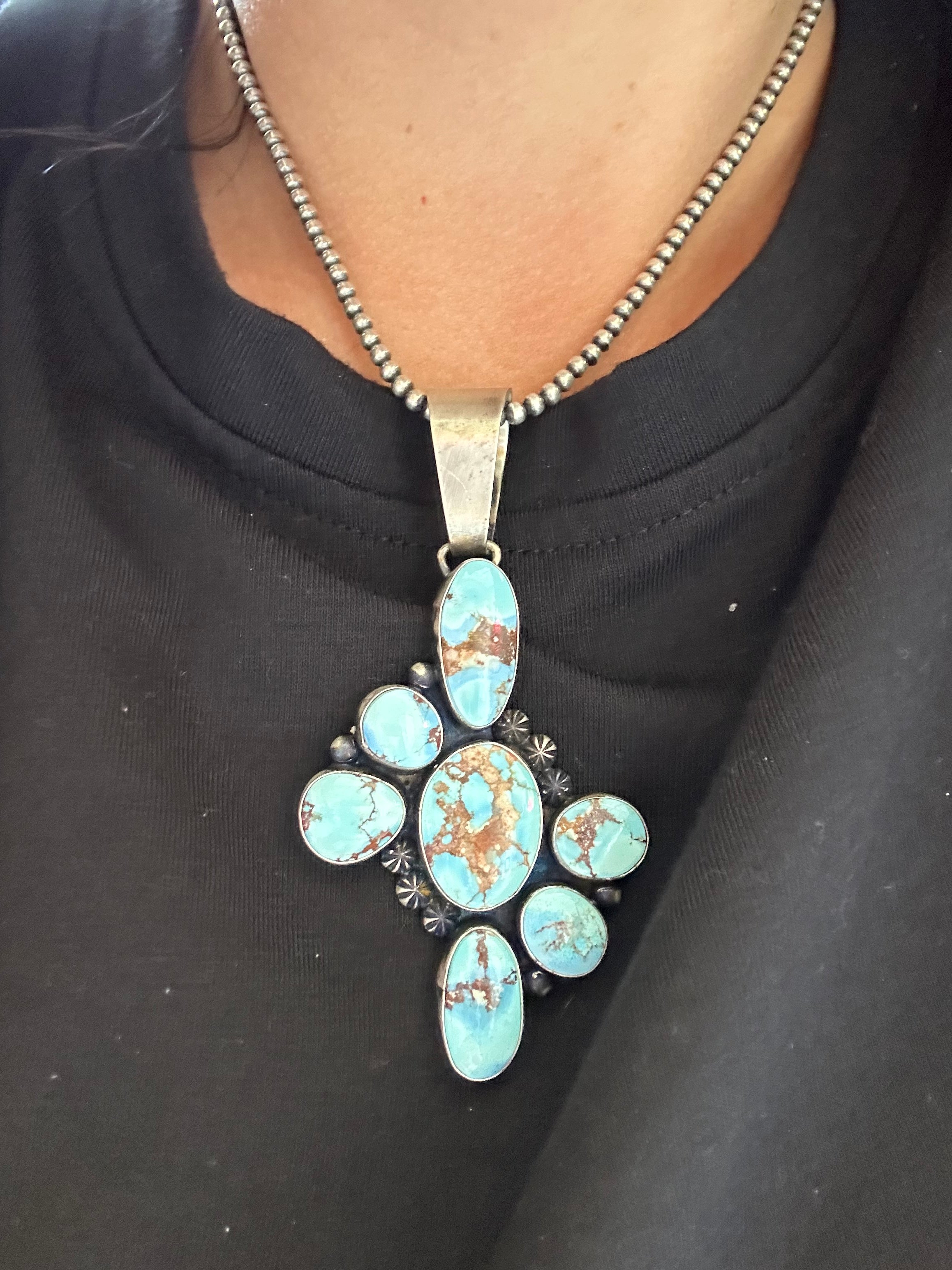 Paul Livingston Golden Hills Turquoise & Sterling Silver Pendant