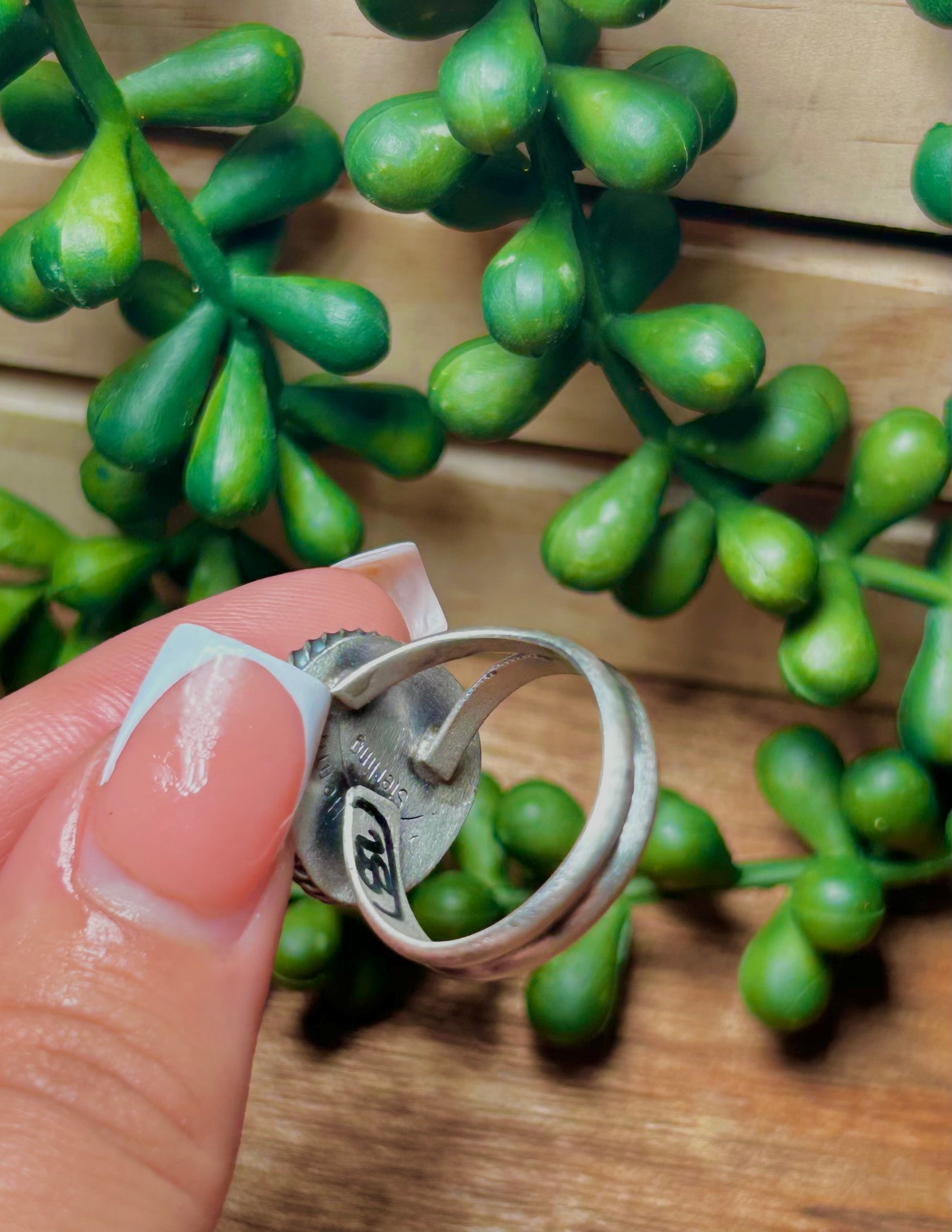 Danny Henio Kingman Turquoise & Sterling Silver Adjustable Ring