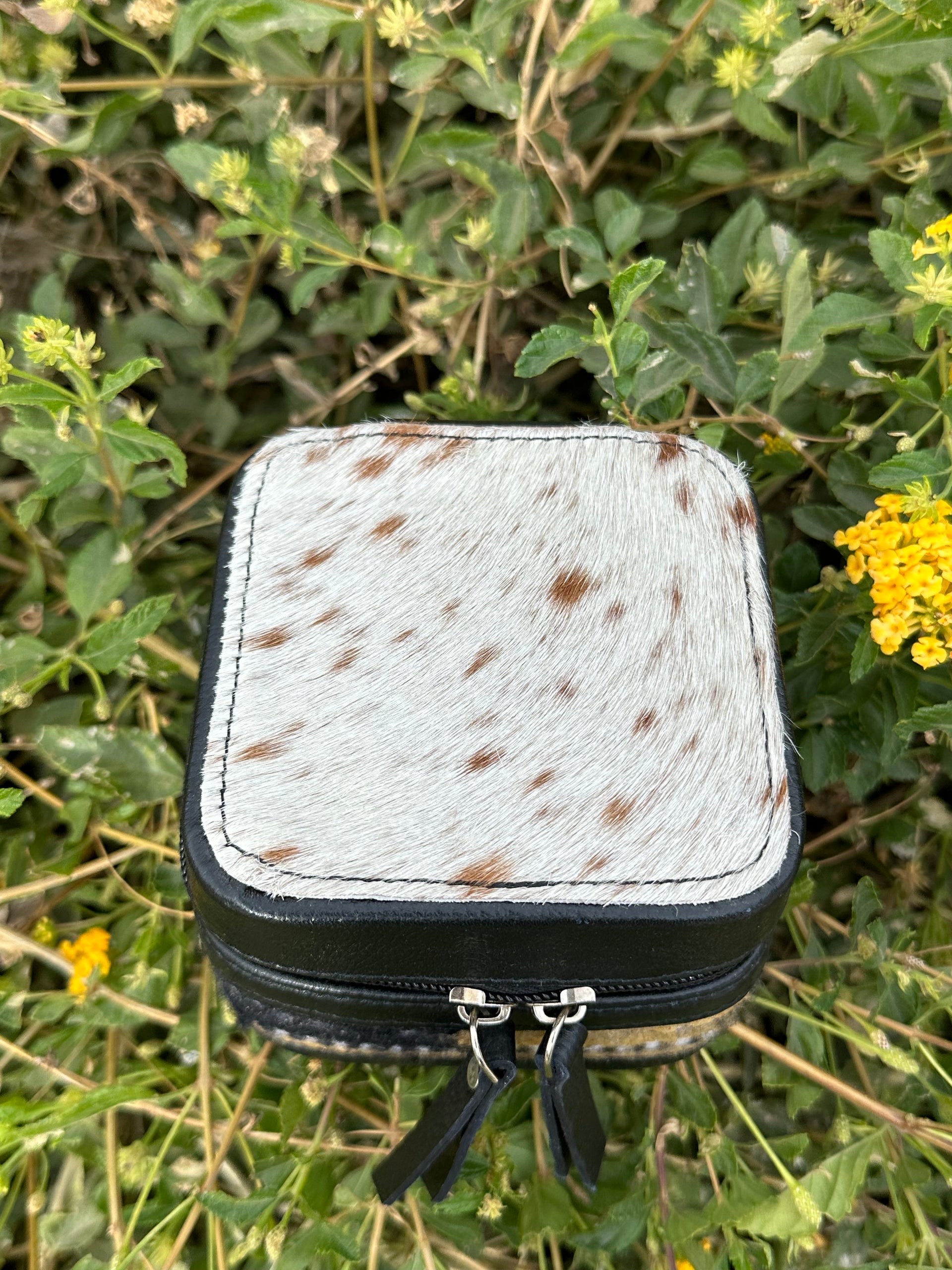 Genuine Leather Cowhide & Saddle Bag Jewelry Box