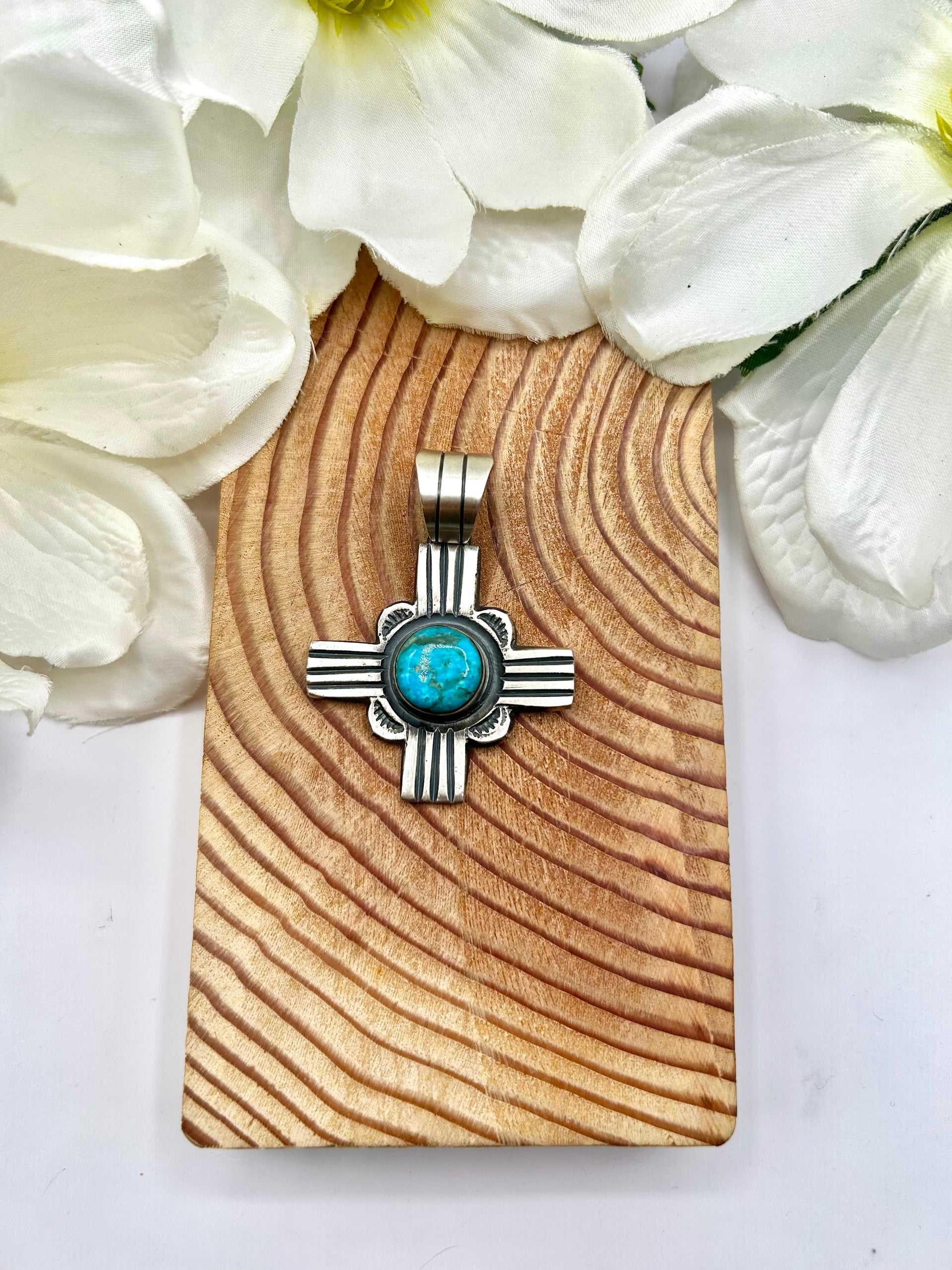 Chimney Butte Kingman Turquoise & Sterling Silver Pendant