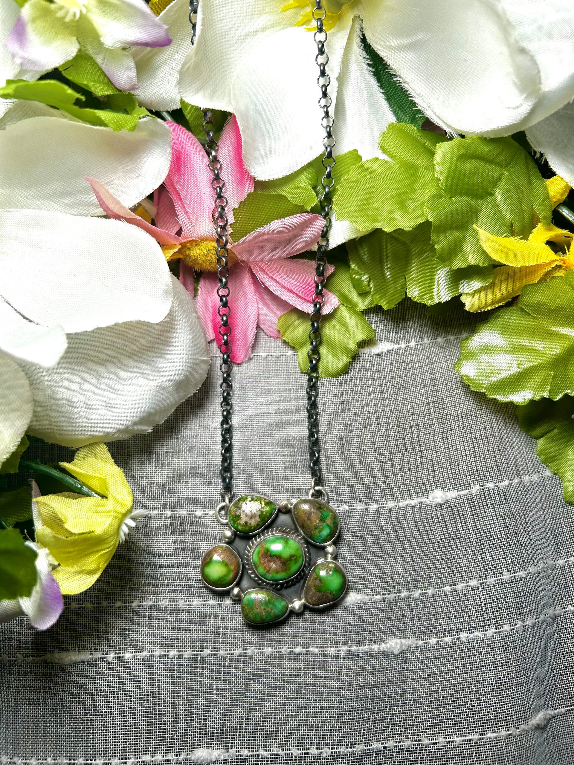 Jon McCray Sonoran Gold Turquoise & Sterling Silver Necklace