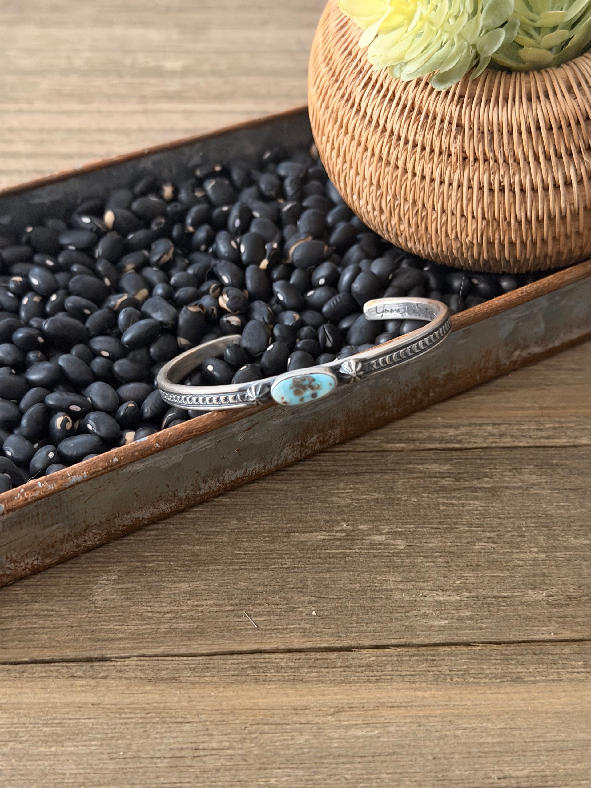 Jereme Delgarito Dry Creek Turquoise & Sterling Silver Cuff Bracelet