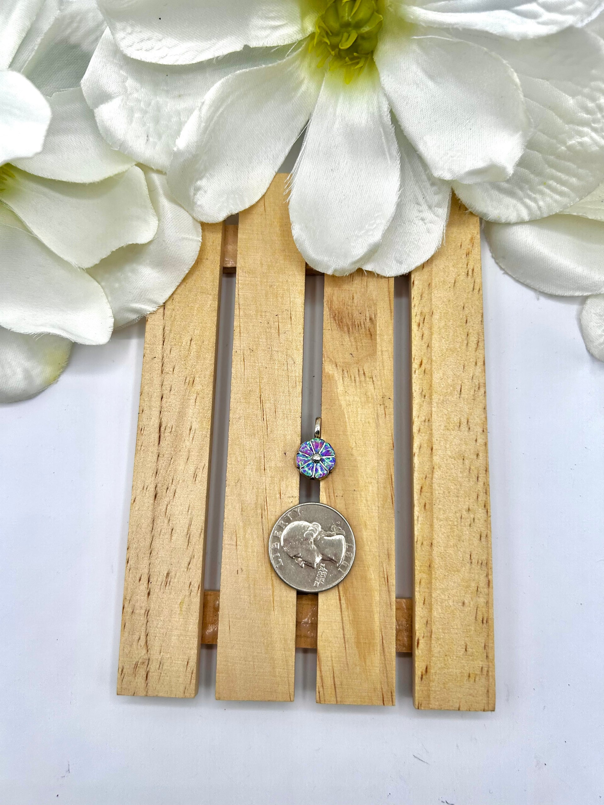 Zuni Made Opal & Sterling Silver Pendant
