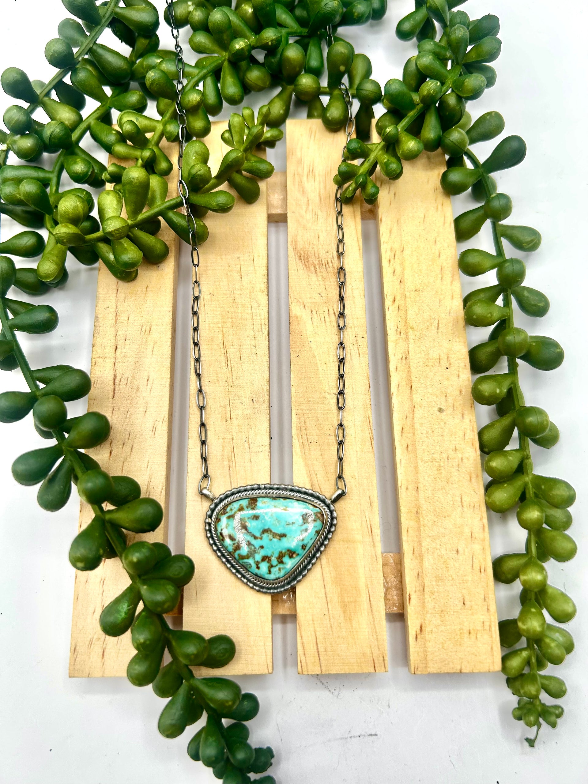 Scott Skeets Royston Turquoise & Sterling Silver Necklace