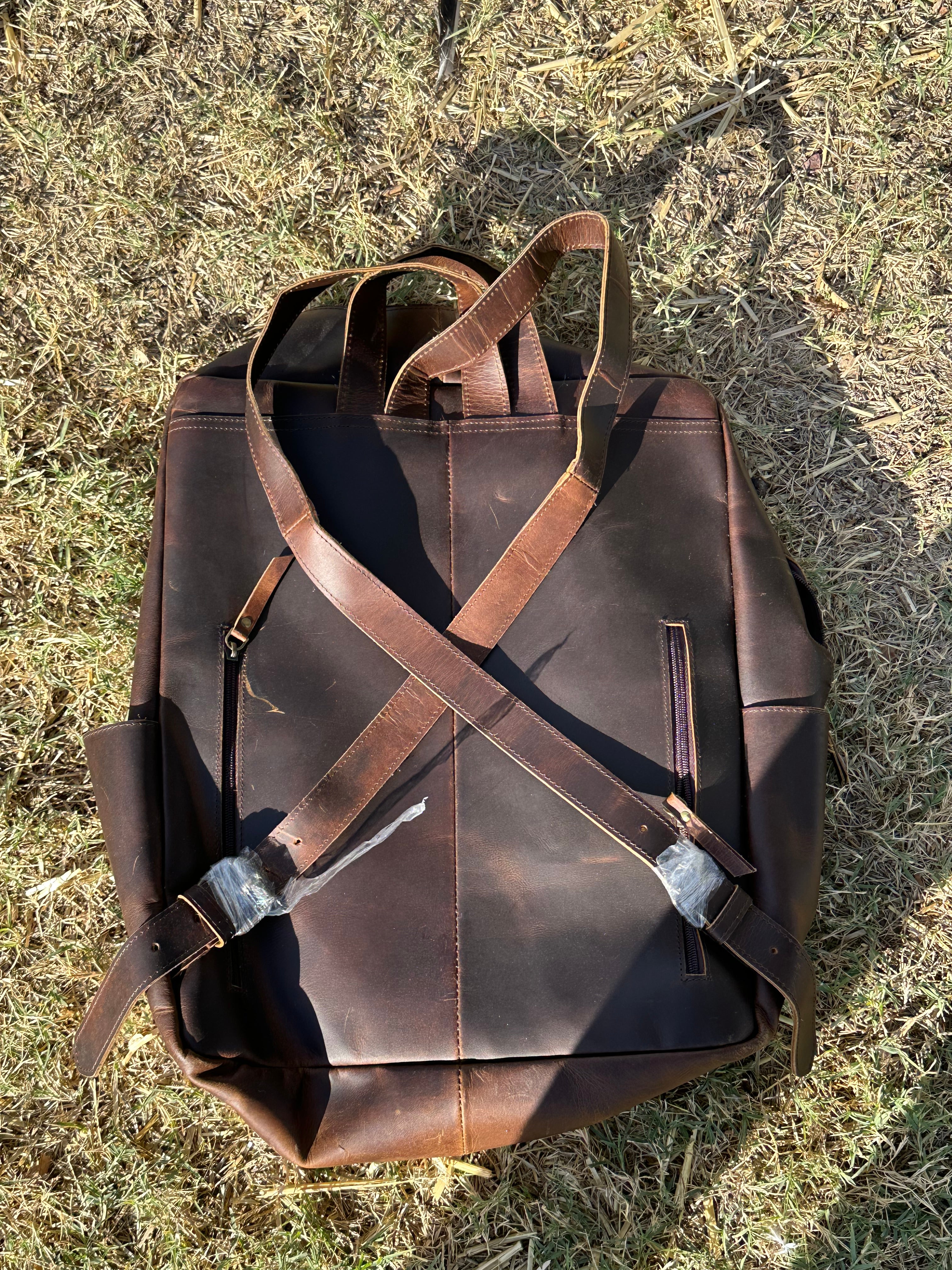 Genuine Cowhide Back Pack/Diaper Bag