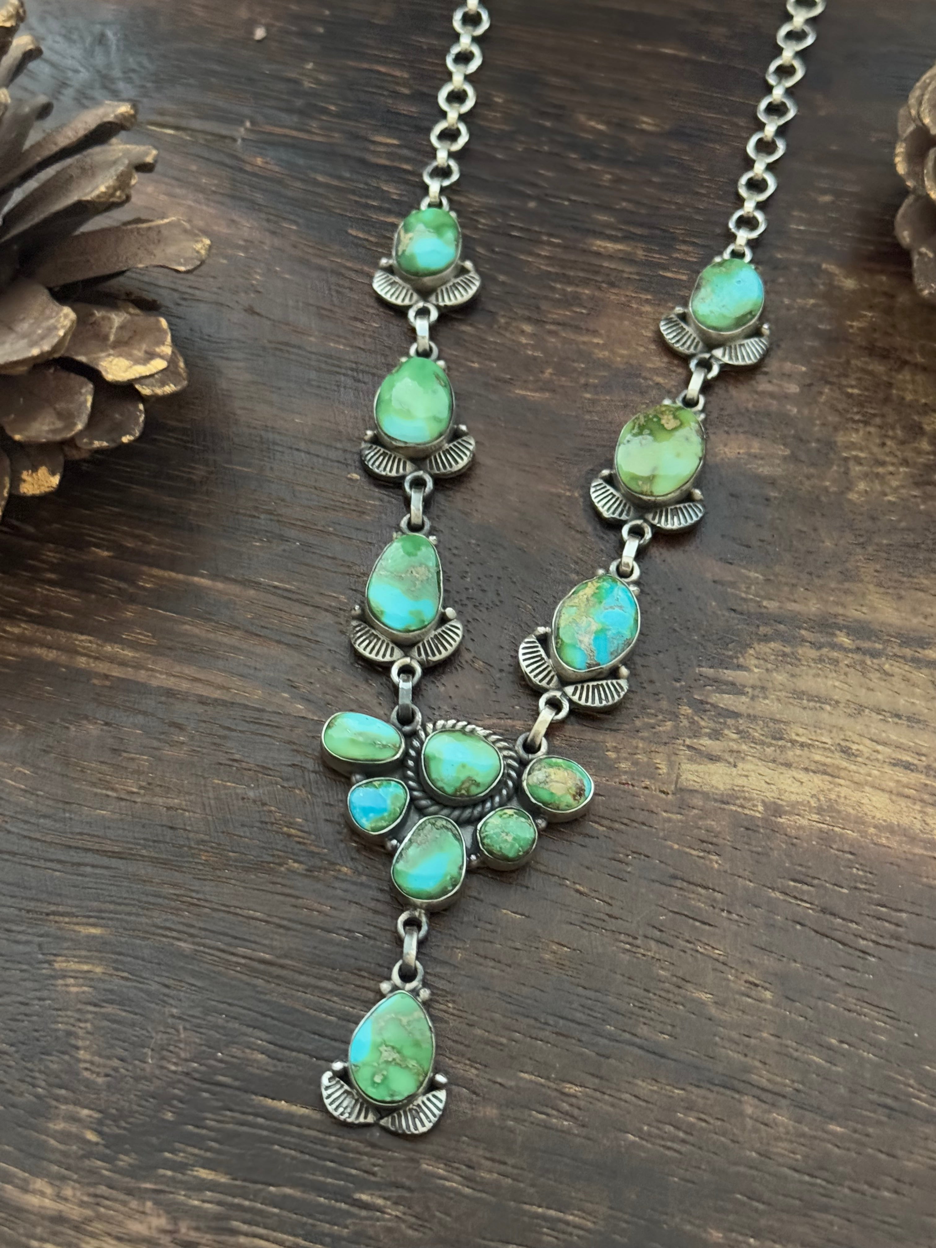 TTD Sonoran Mountain Turquoise & Sterling Silver Lariat Necklace