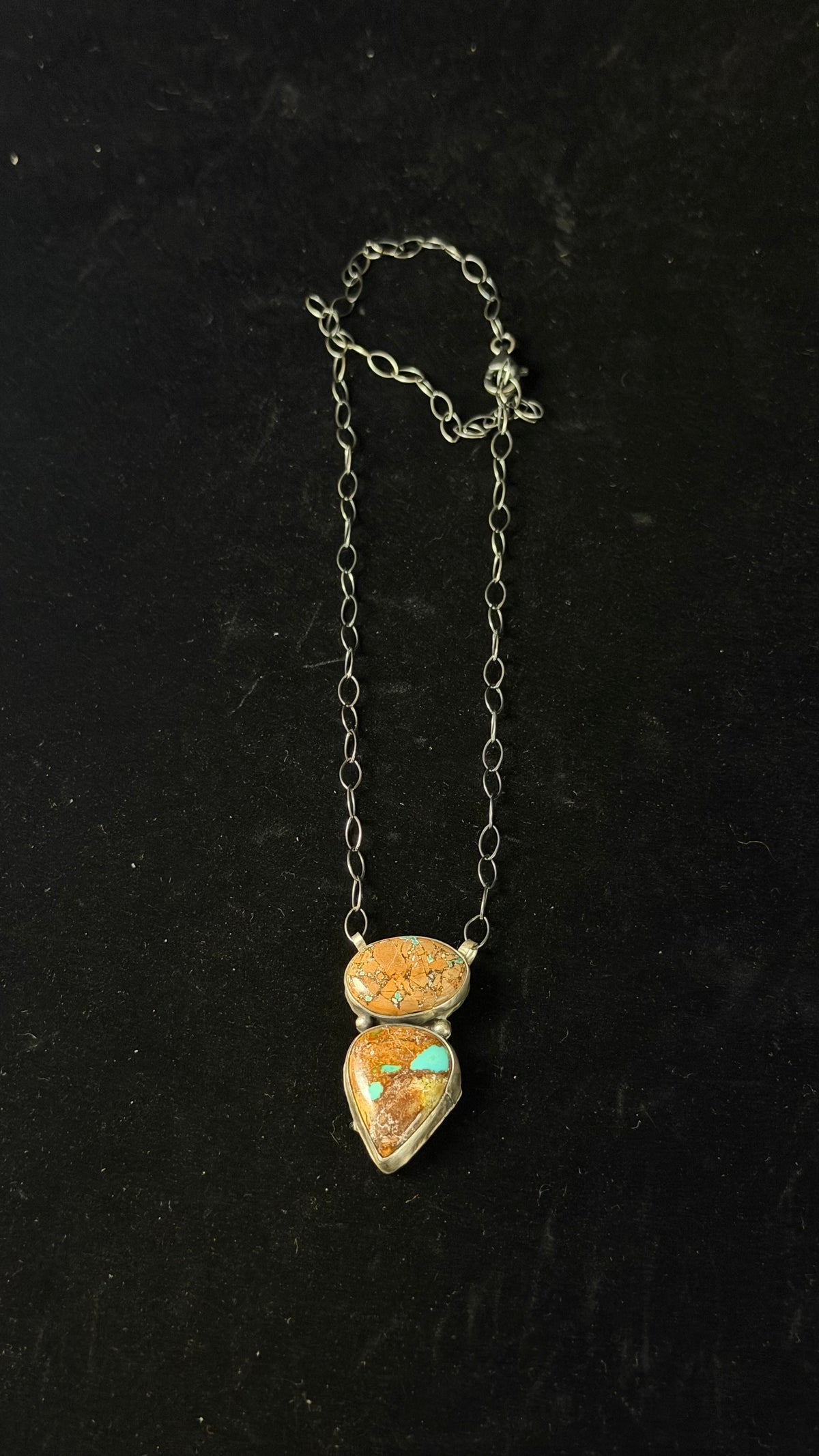 Navajo Made Royston Turquoise & Sterling Silver Necklace