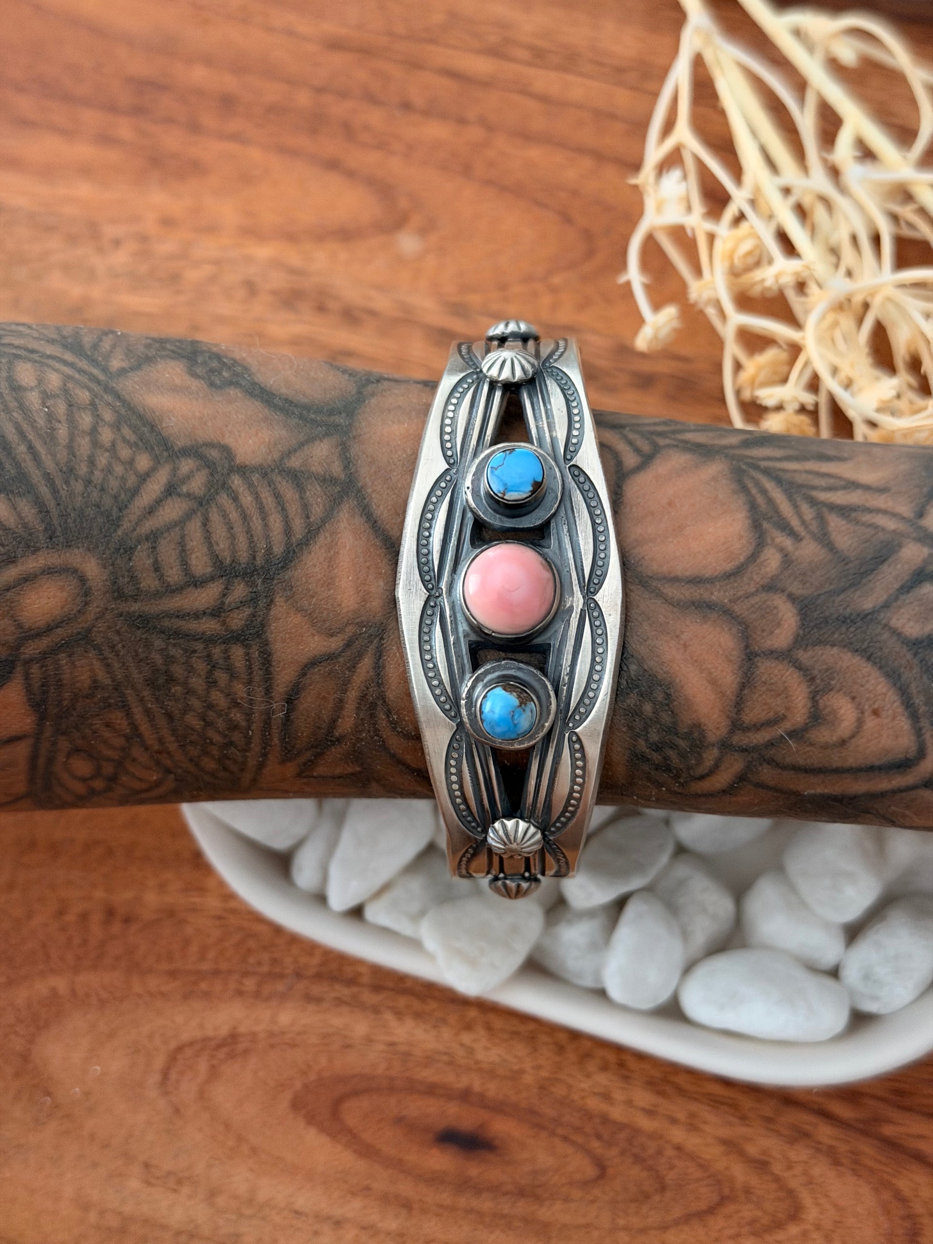 Chimney Butte Multi Stone & Sterling Silver Cuff Bracelet