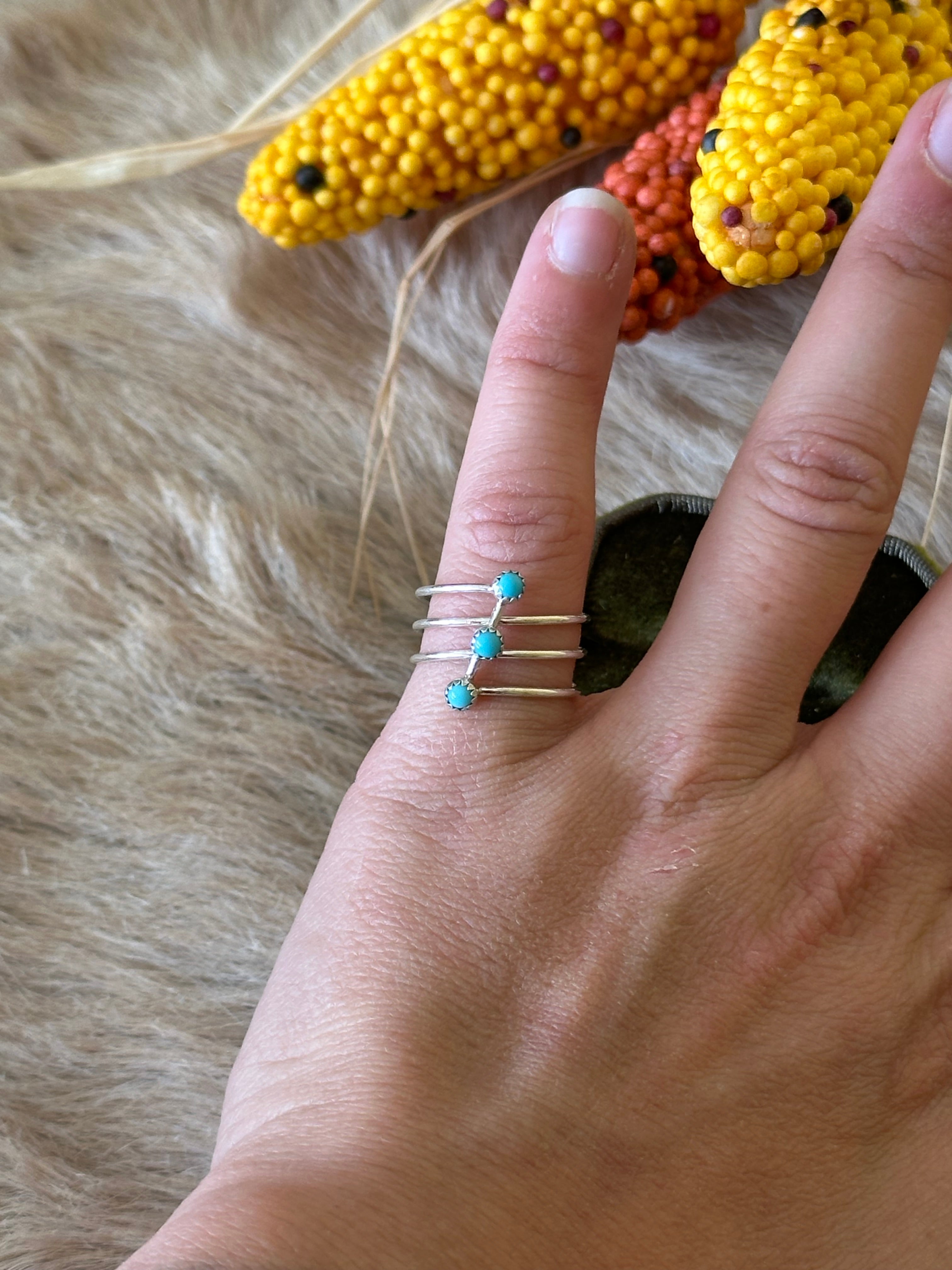 Navajo Made Turquoise & Sterling Silver Ring