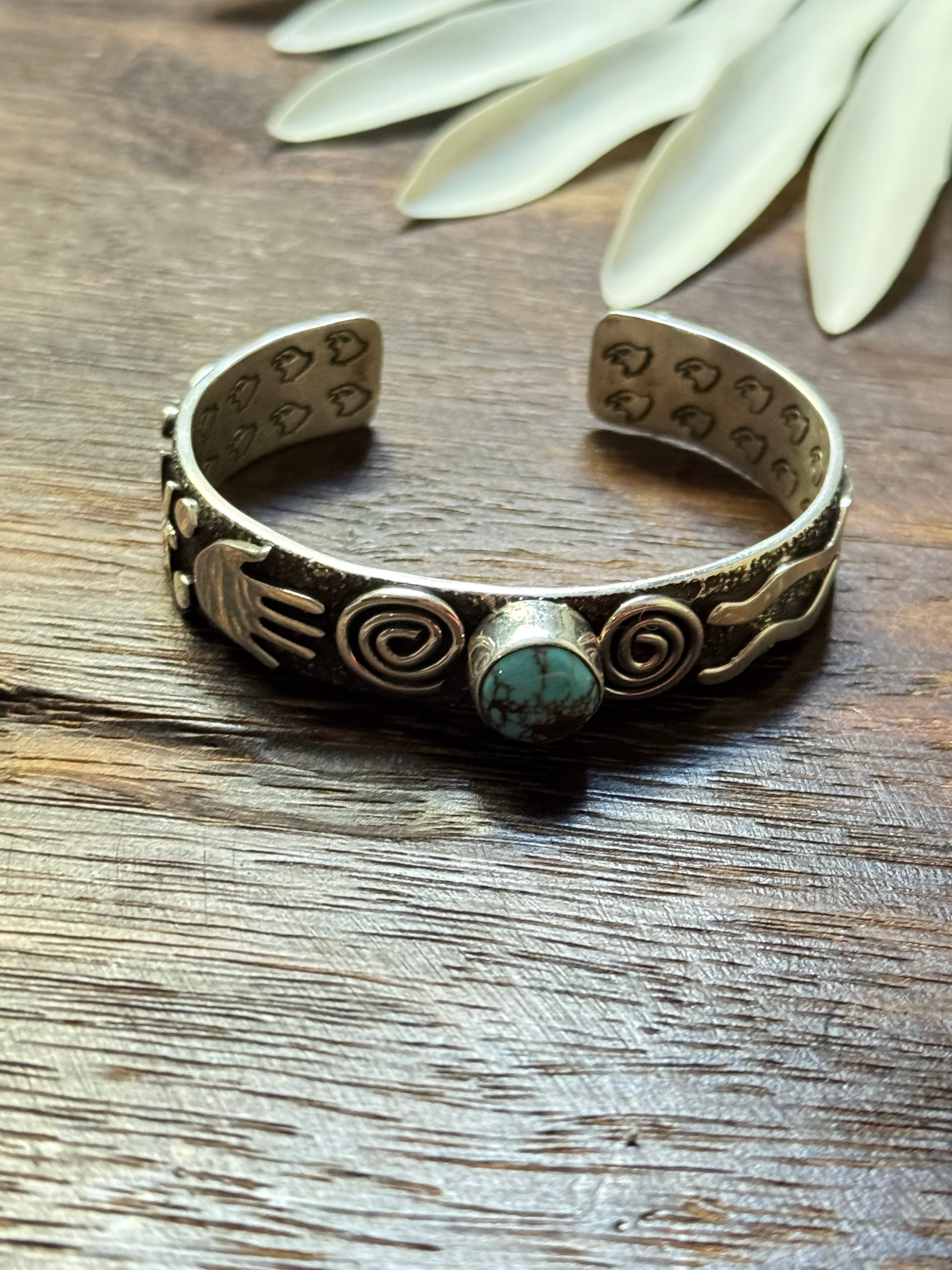 Alex Sanchez Egyptian Turquoise & Sterling Silver Cuff Bracelet