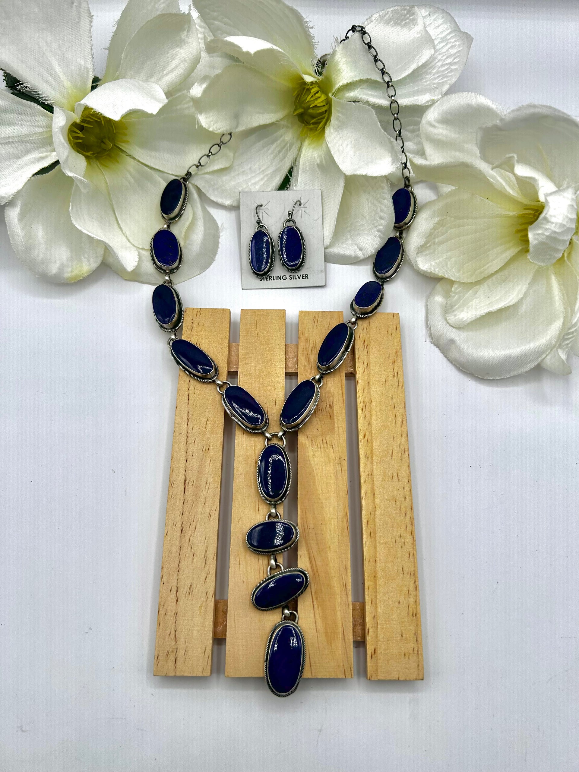 Danny Henio Lapis & Sterling Silver Necklace Set