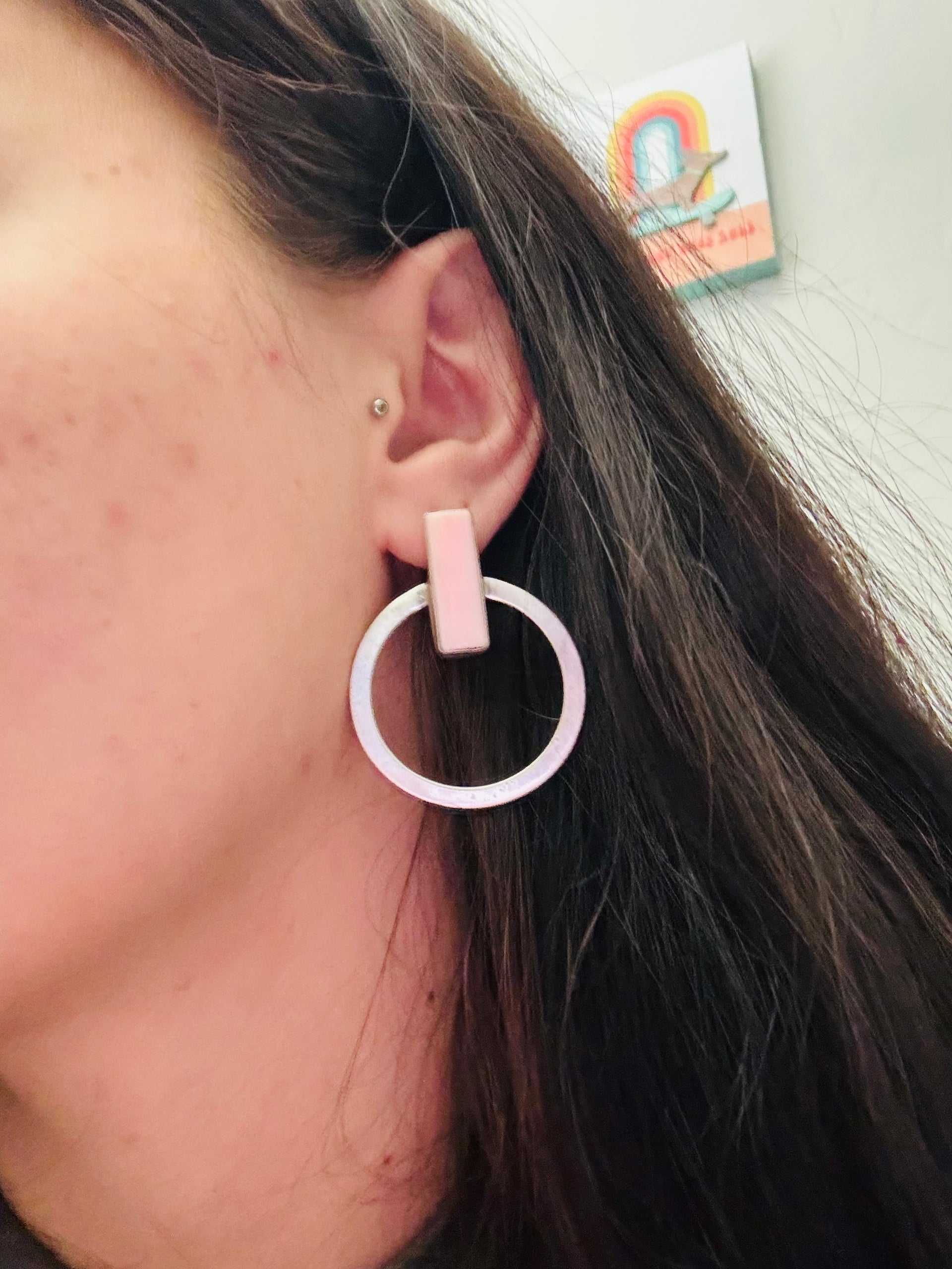 Augustine Largo Pink Conch & Sterling Silver Post Earrings