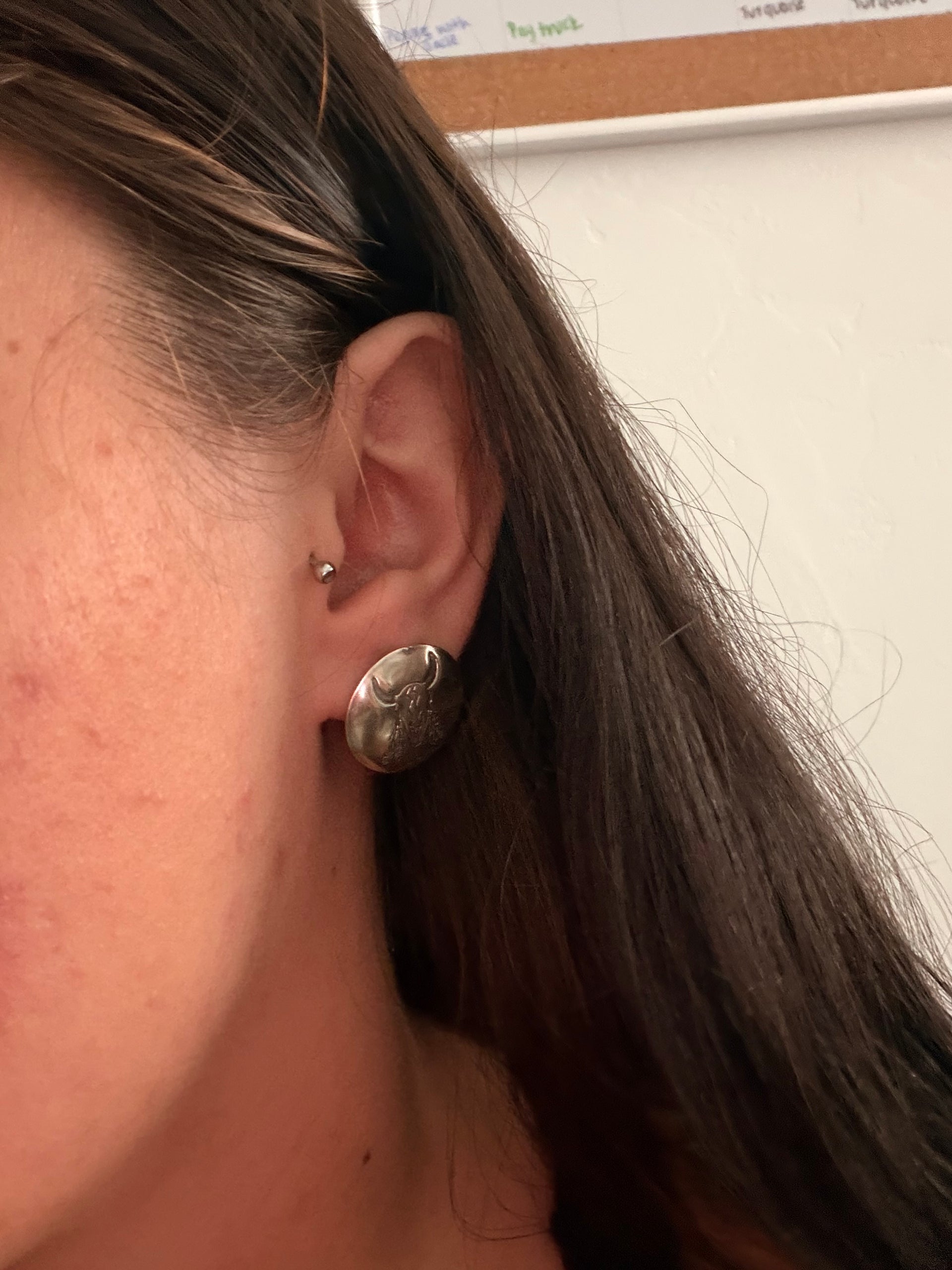Navajo Made Sterling Silver Post Earrings