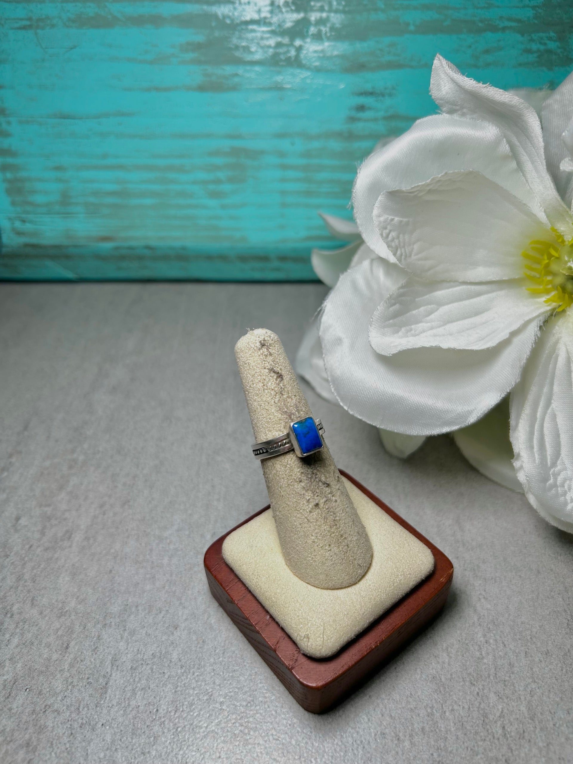 Navajo Made Lapis & Sterling Silver Ring