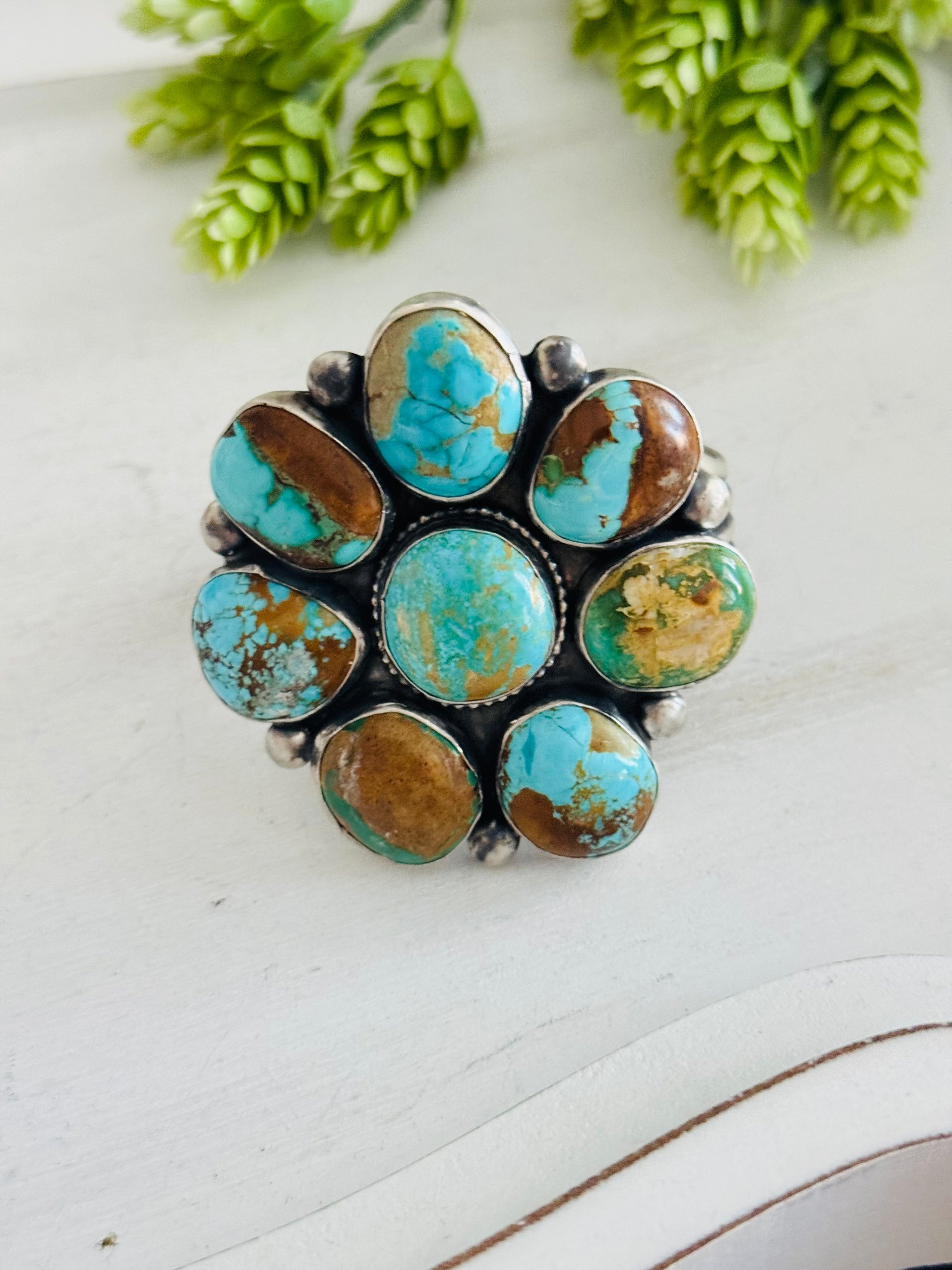 Bobby Johnson Royston Turquoise & Sterling Silver Cuff Bracelet