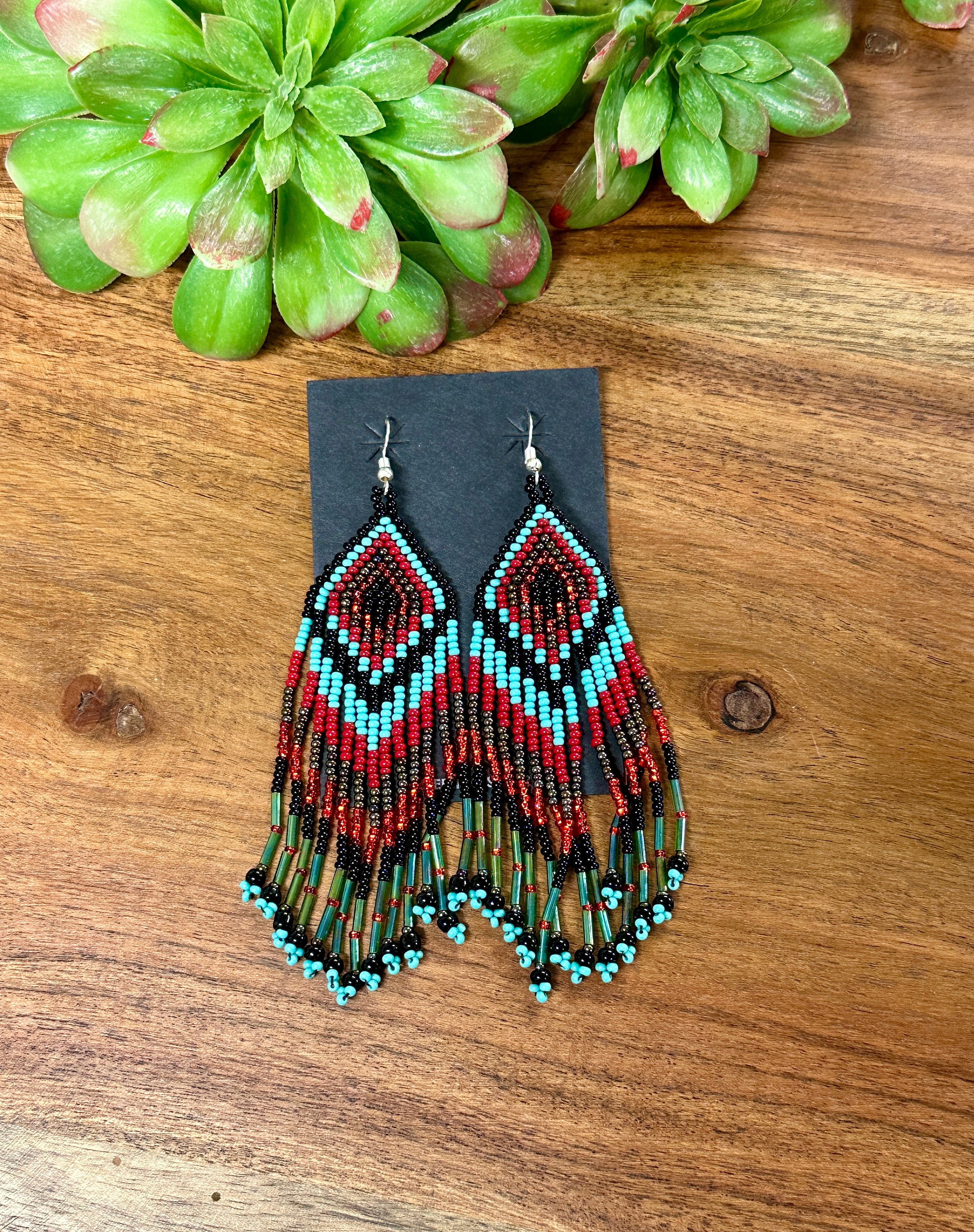 Southwest Handmade Beaded Dangle Earrings