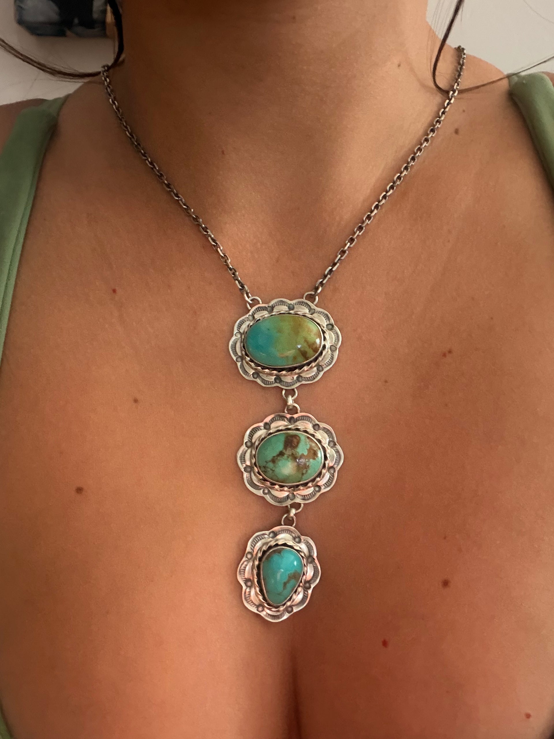 Larry Kaye Kingman Turquoise & Sterling Silver Necklace