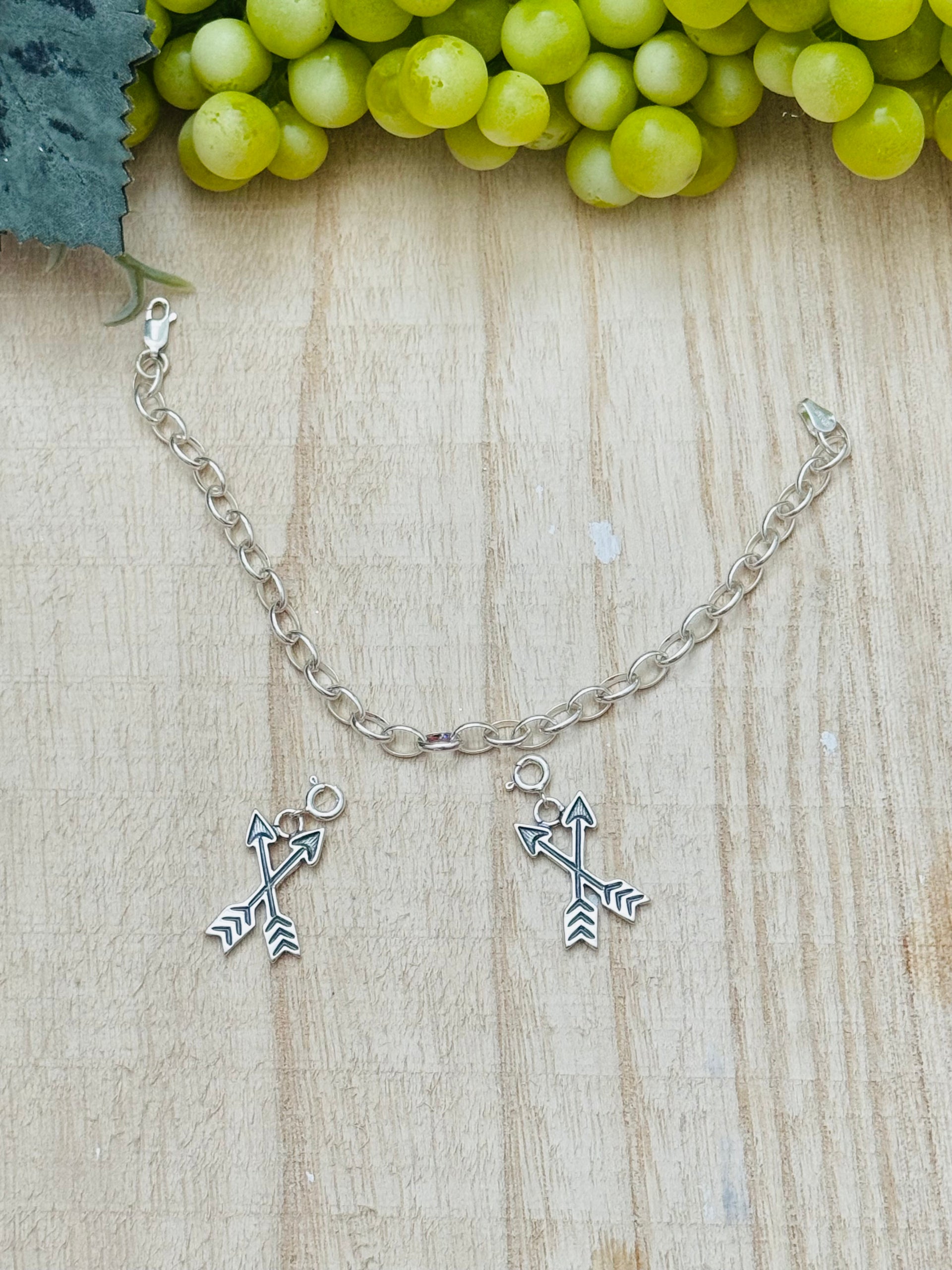 Navajo Made Sterling Silver Arrow Cast Charms