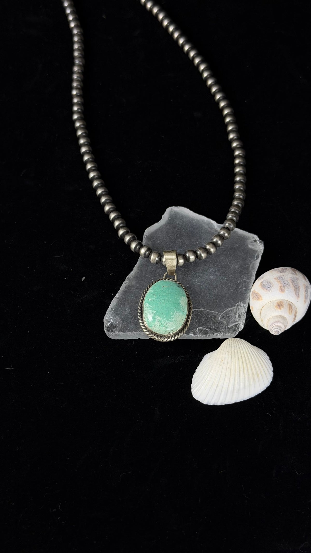 Navajo Made Royston Turquoise & Sterling Silver Pendant