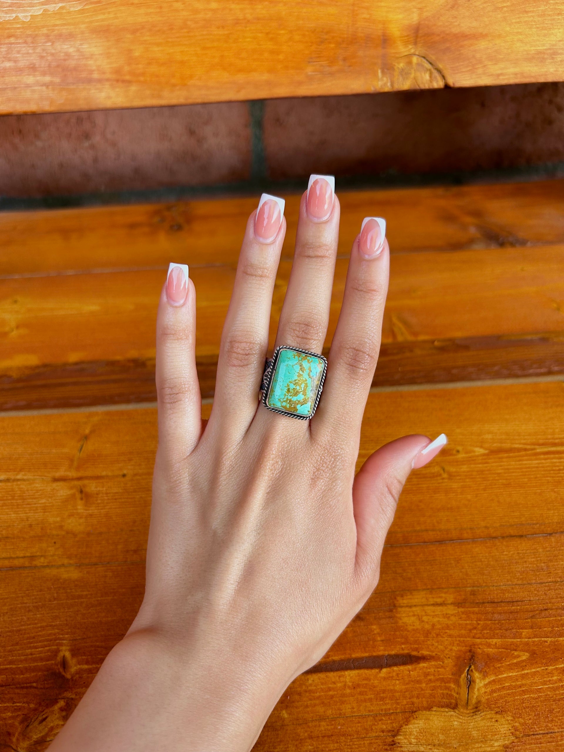 Sunshine Reeves #8 Turquoise & Sterling Silver Ring Size 10.5