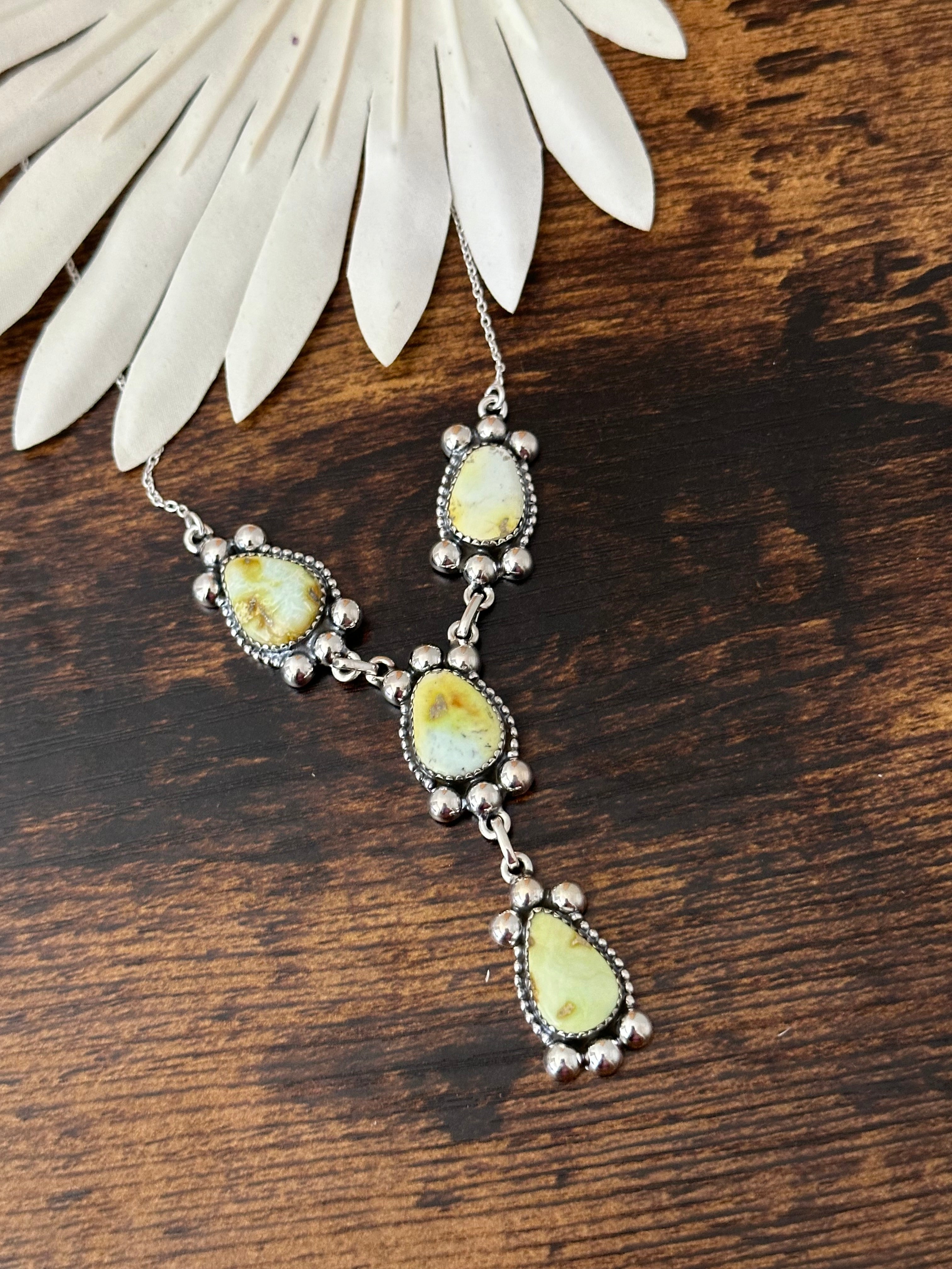 TTD Palomino Variscite & Sterling Silver Necklace