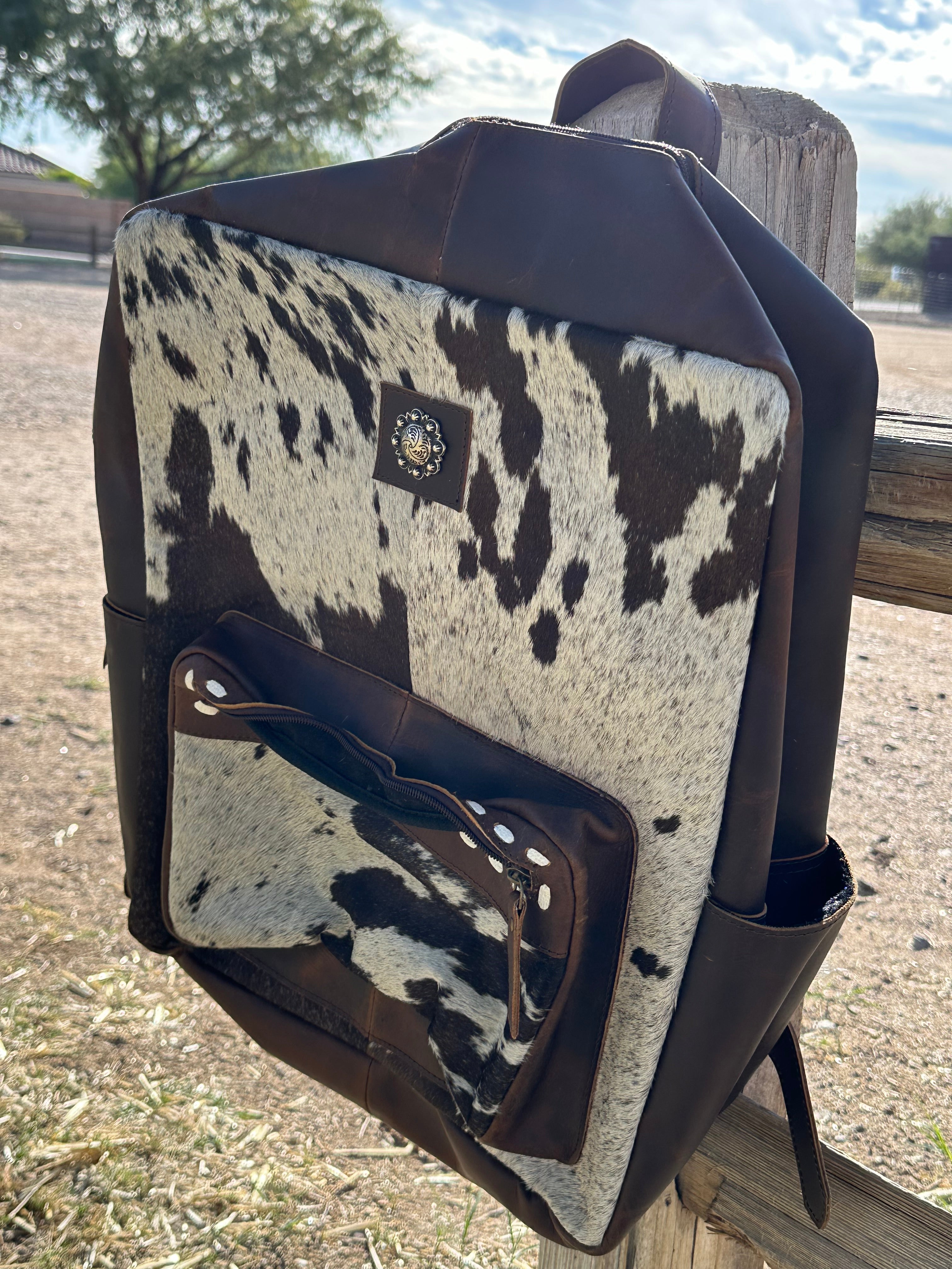 Genuine Cowhide Back Pack/Diaper Bag