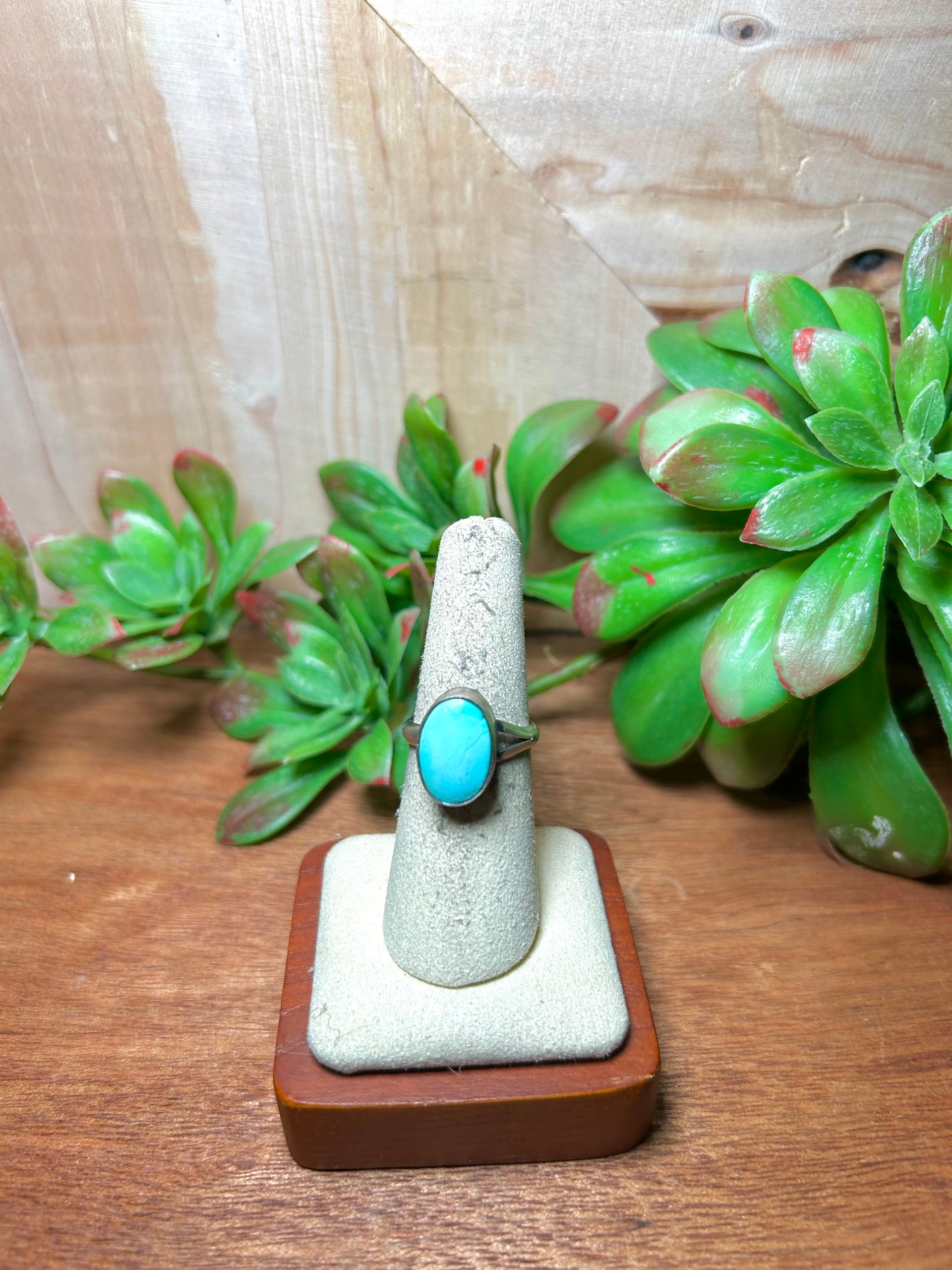 Scott Skeets Kingman Turquoise & Sterling Silver Adjustable Ring