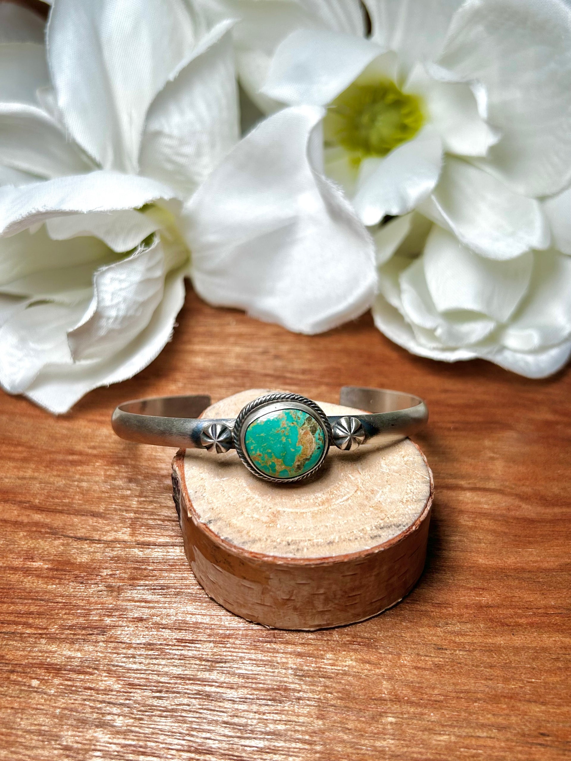 Antionette Largo Royston Turquoise & Sterling Silver Cuff Bracelet