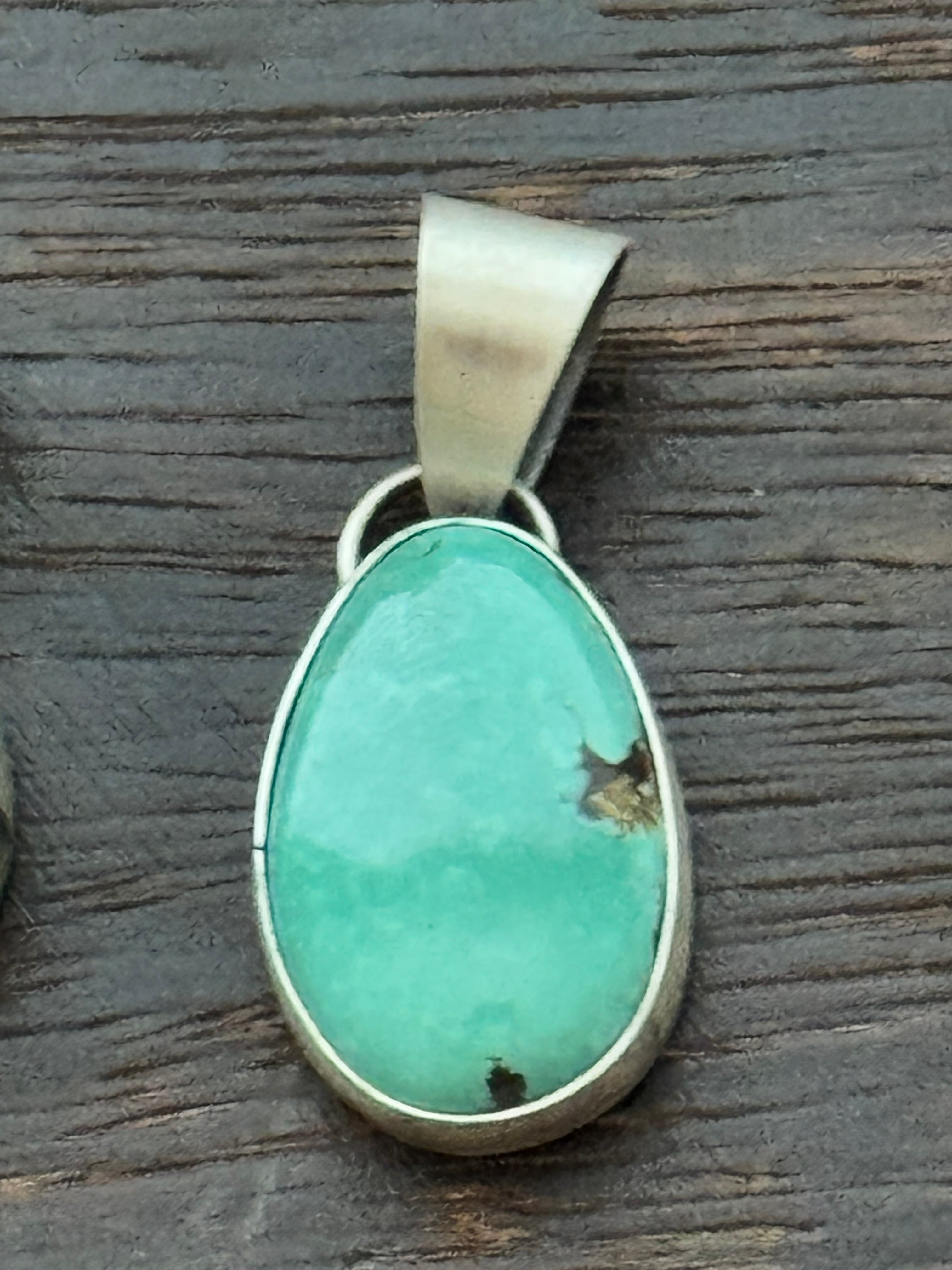 Navajo Made Royston Turquoise & Sterling Silver Pendant