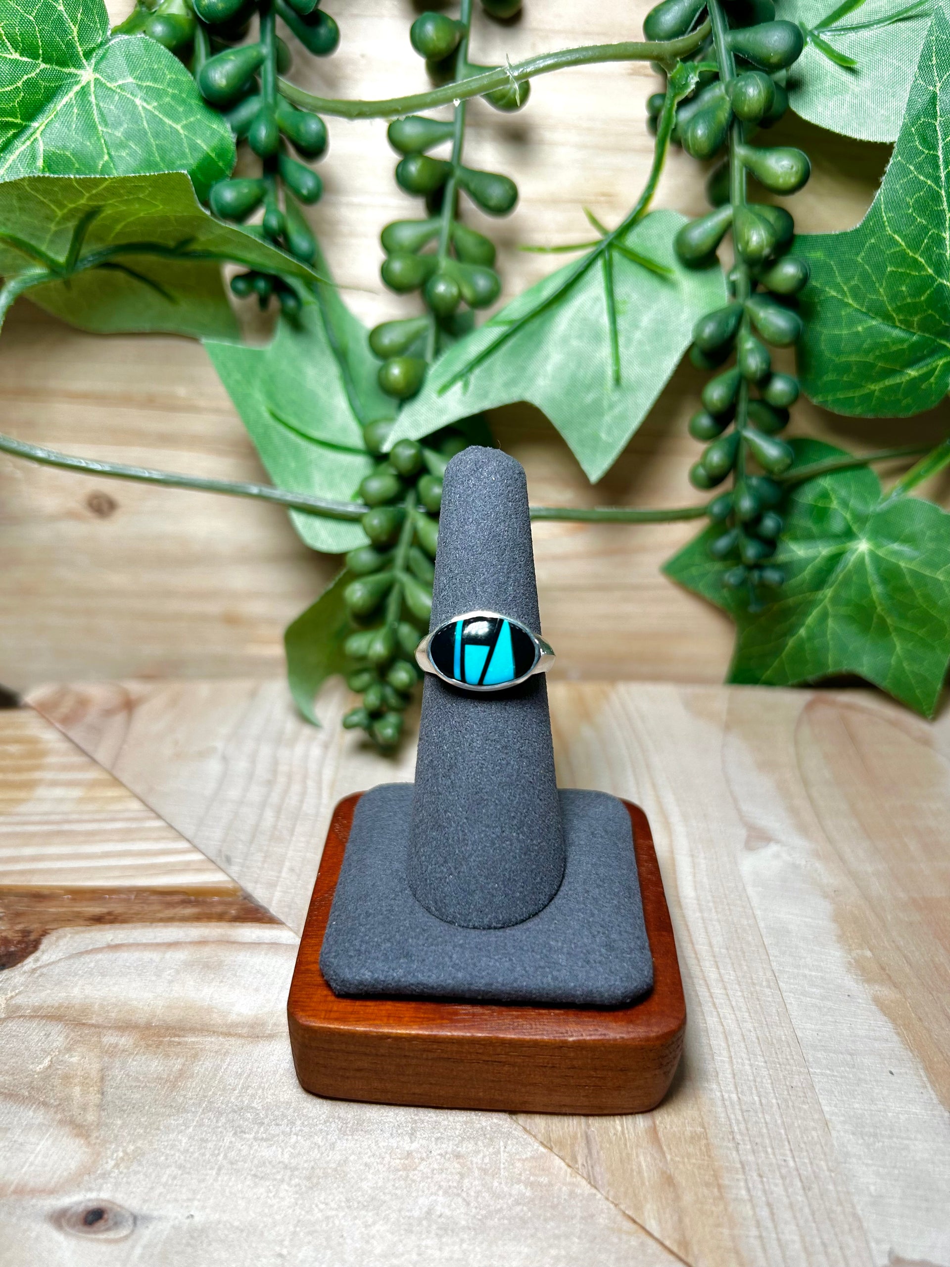 Navajo Made Multi Stone & Sterling Silver Ring