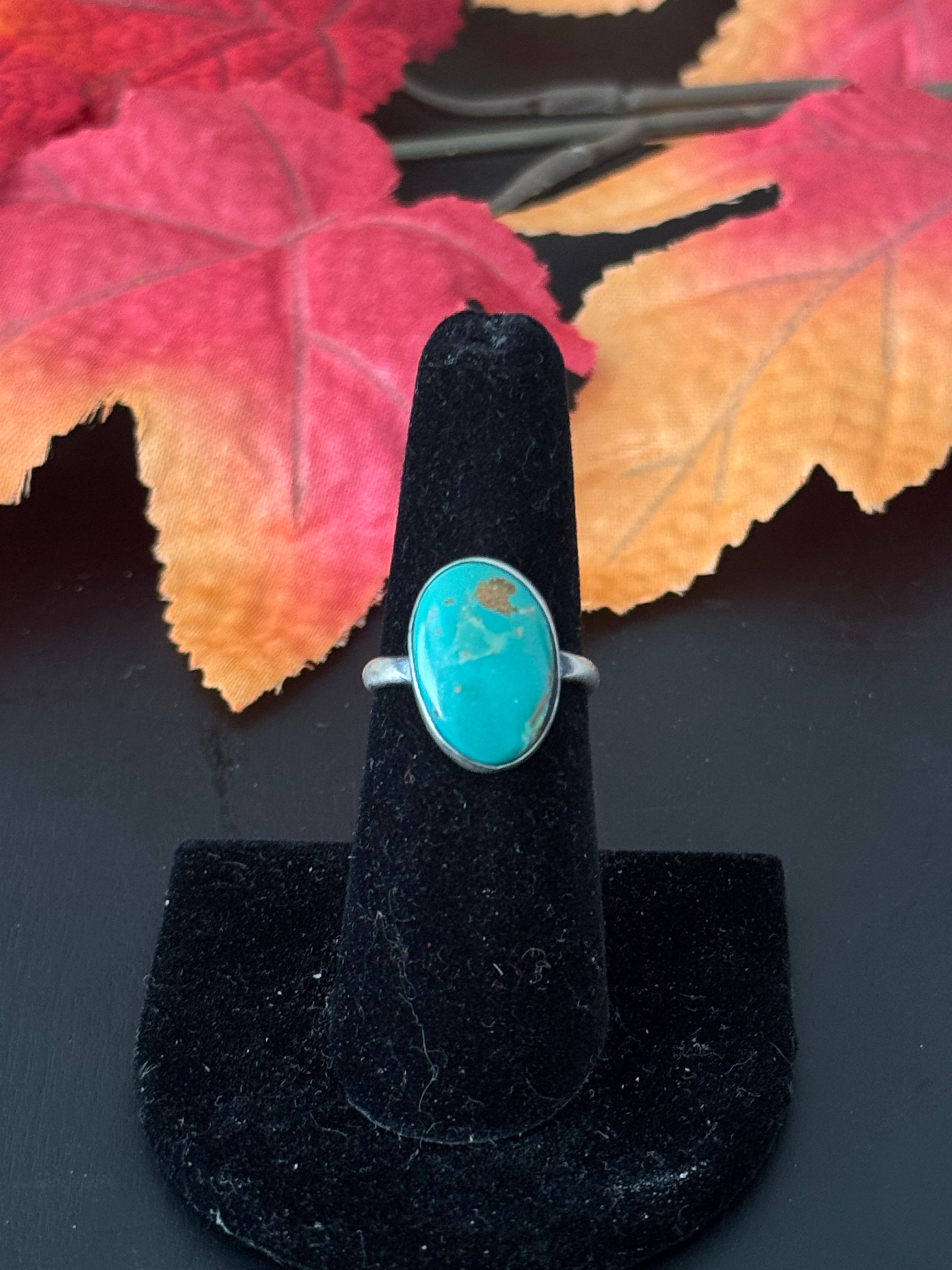 Navajo Made Royston Turquoise & Sterling Silver Ring