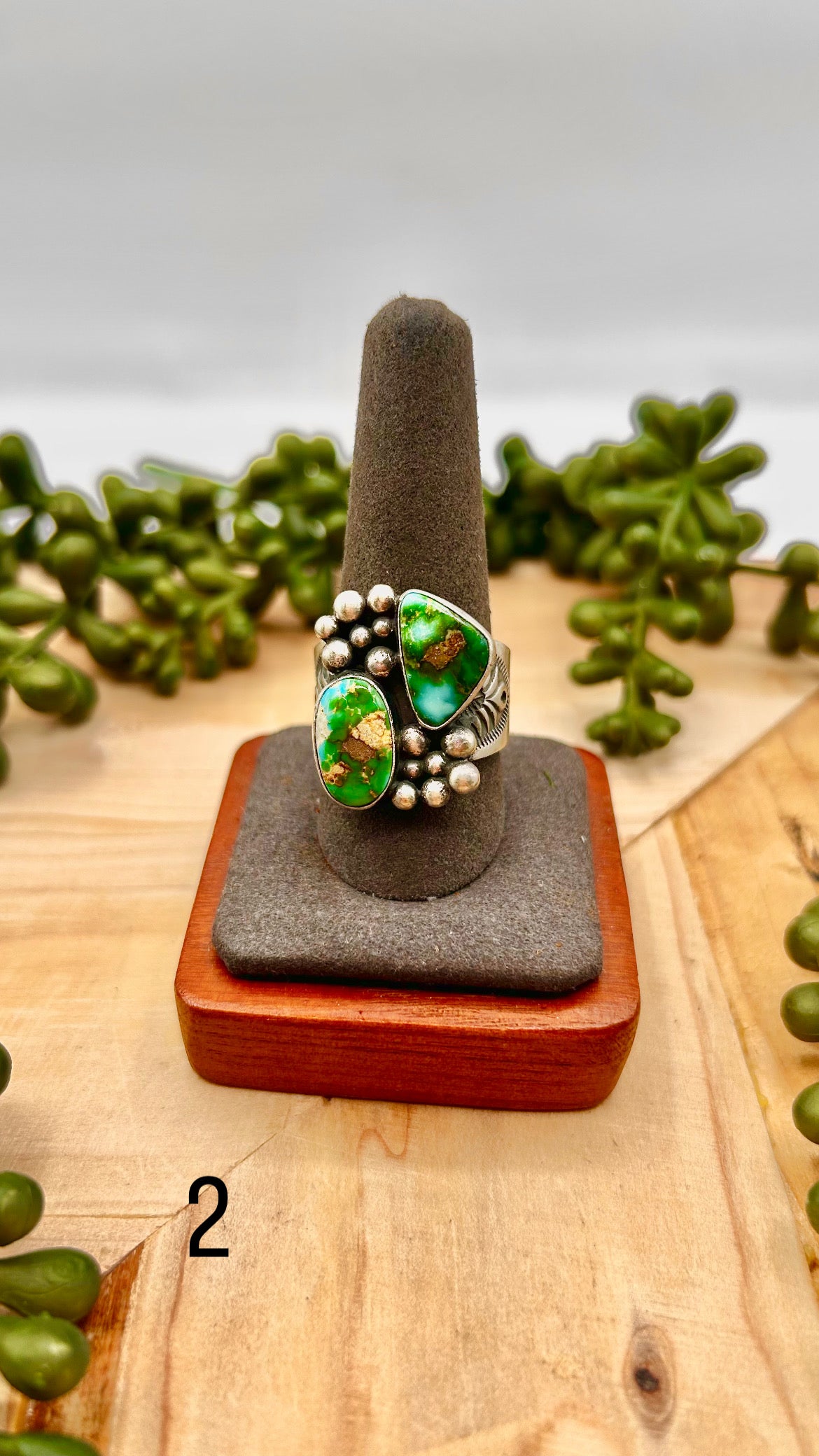 Samnel Yellowhair Mountain Turquoise & Sterling Silver Ring