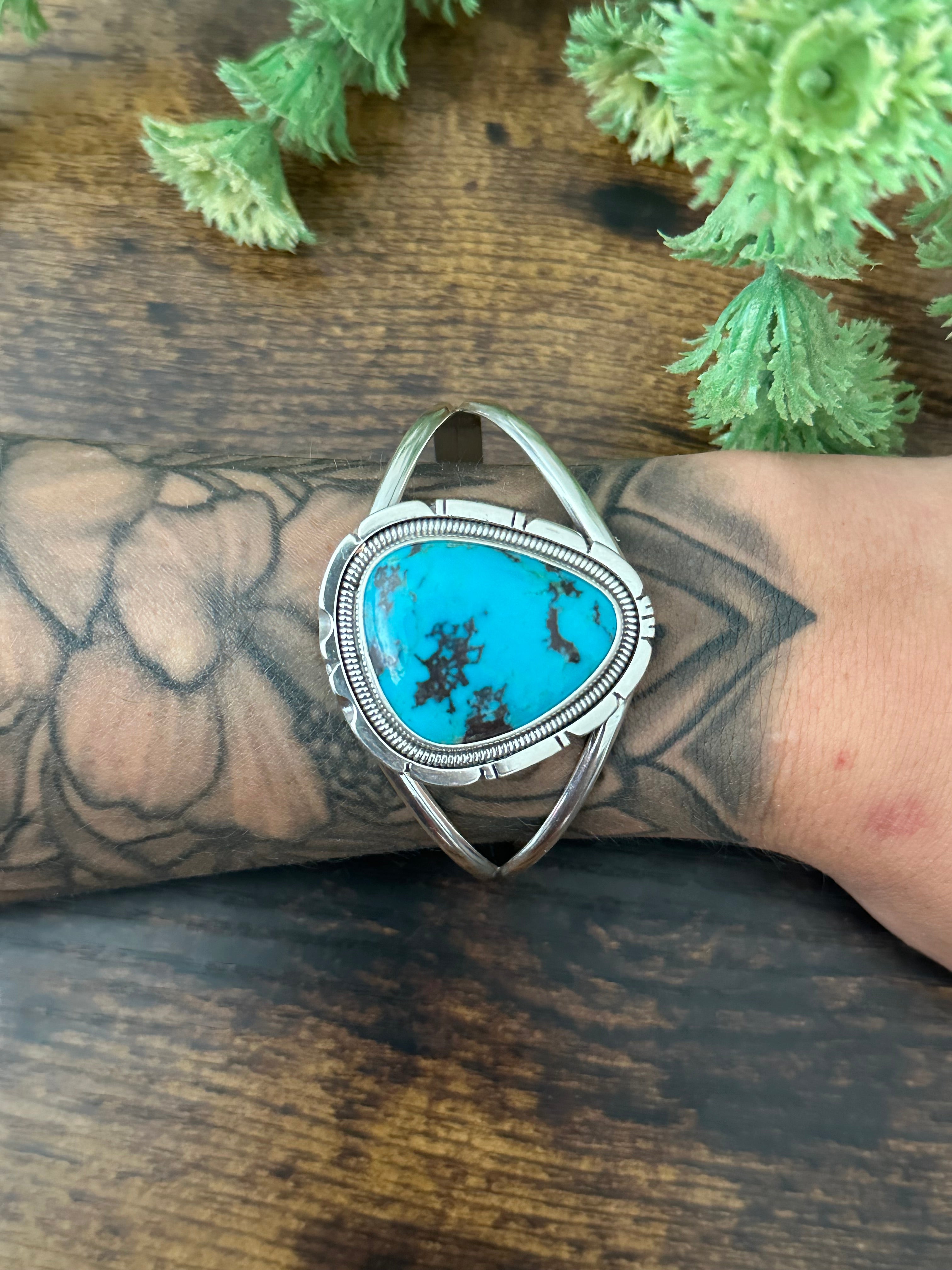 Wydell Billie Egyptian Turquoise & Sterling Silver Cuff Bracelet