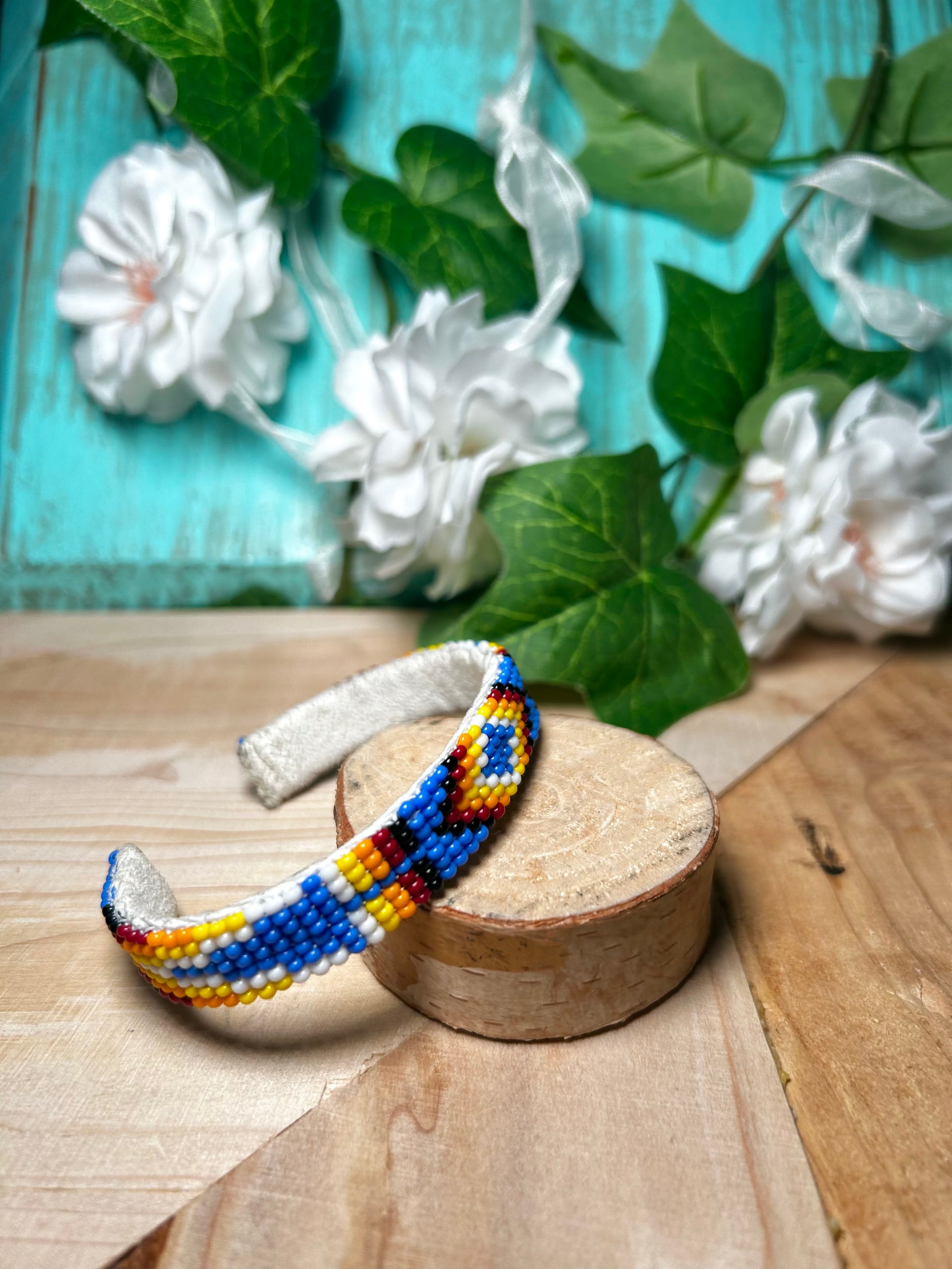 Navajo Made Beaded Cuff Bracelet